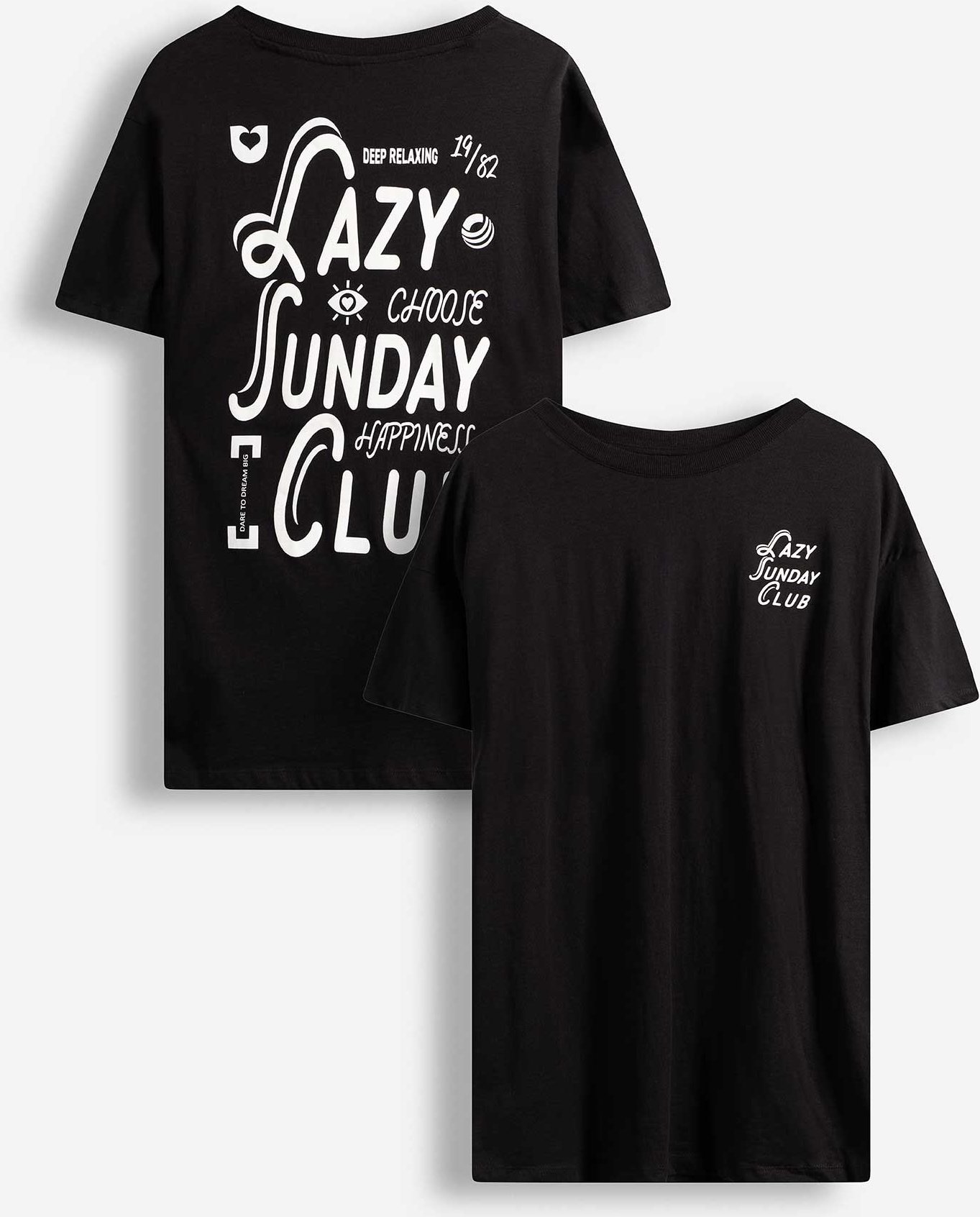 T-Shirt - Rückenprint - schwarz