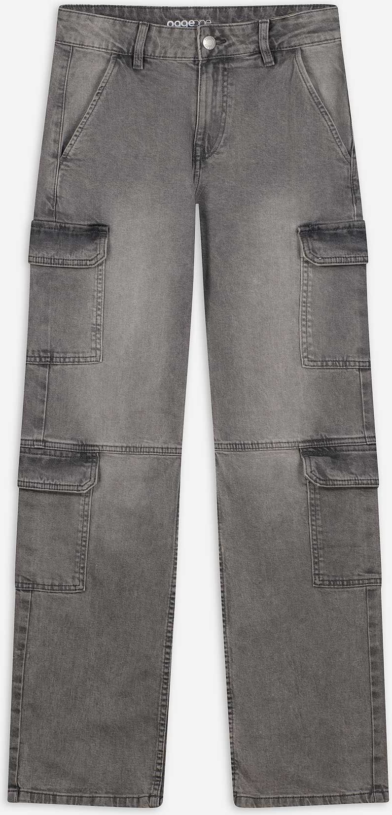Jeans - Straight Fit - grau