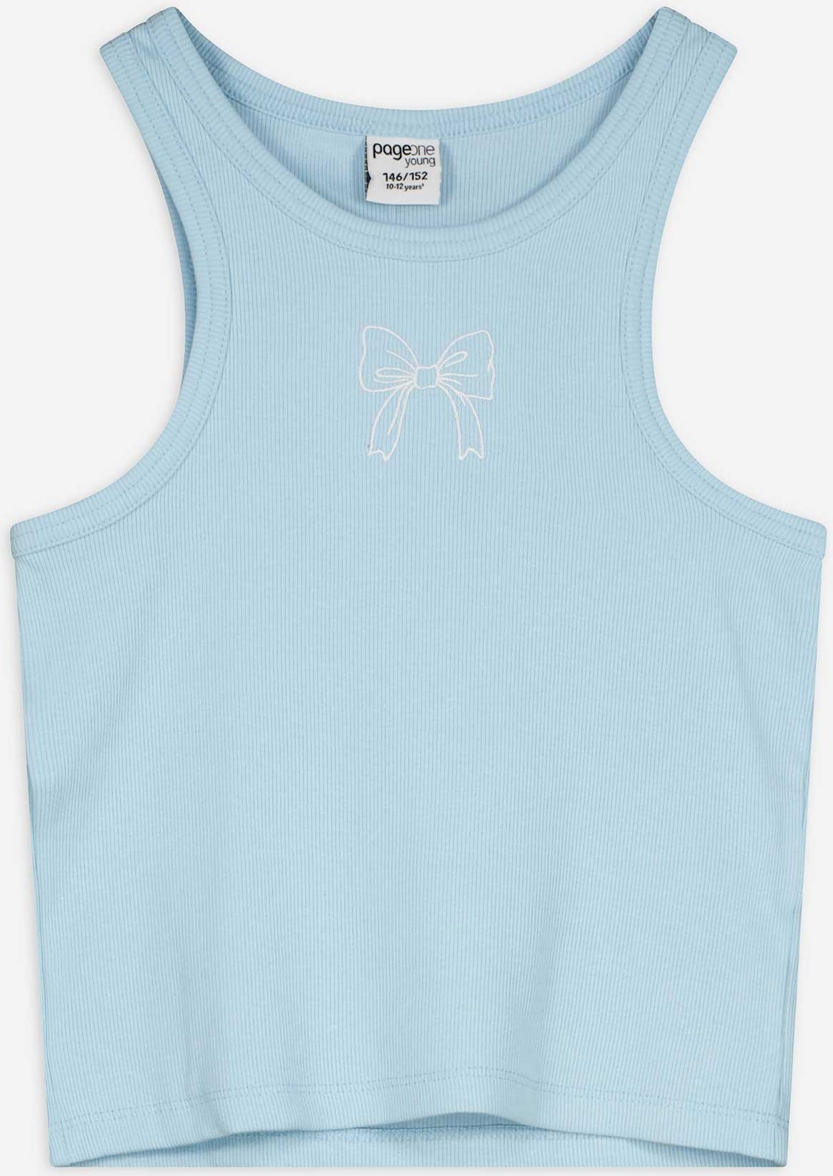 Top - Stickereien - hellblau