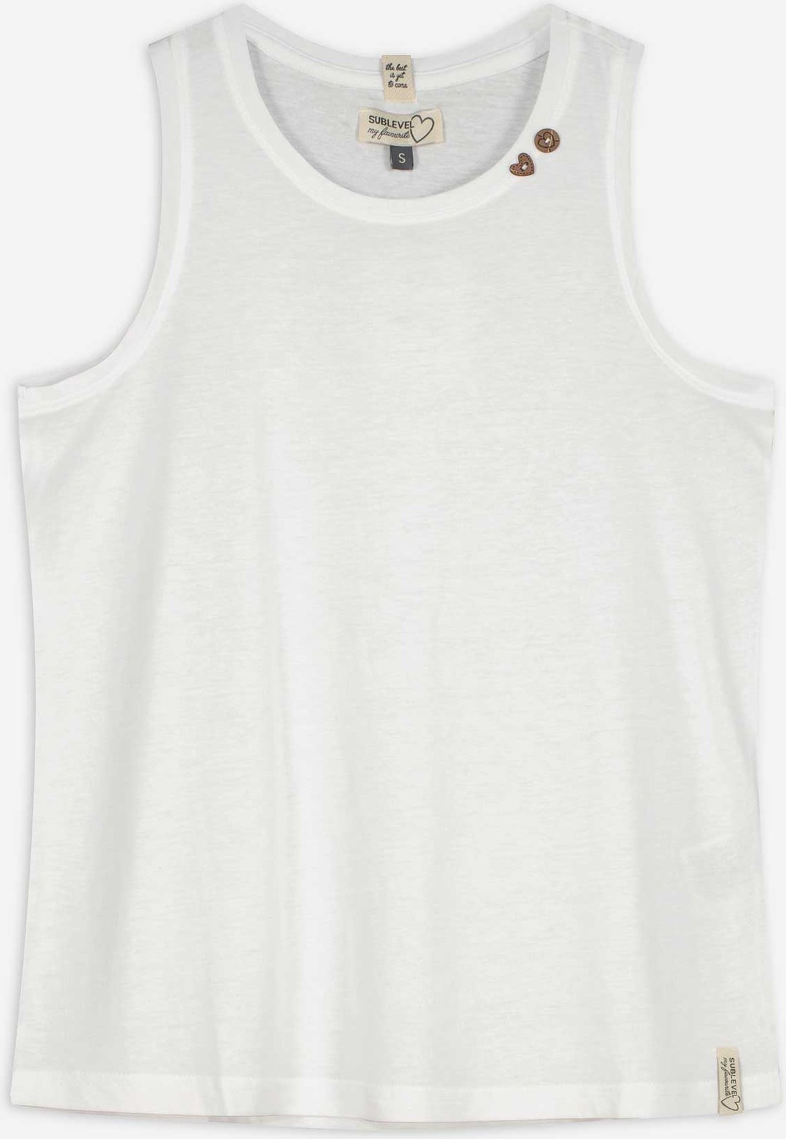 Top - Überschnittene Schultern - weiß