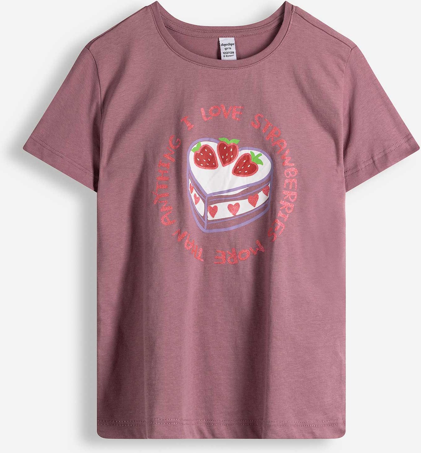 T-Shirt - Frontprint - dunkellila