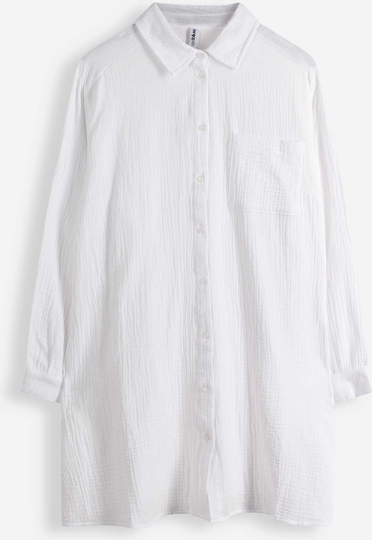 Bluse - Musselin - weiß