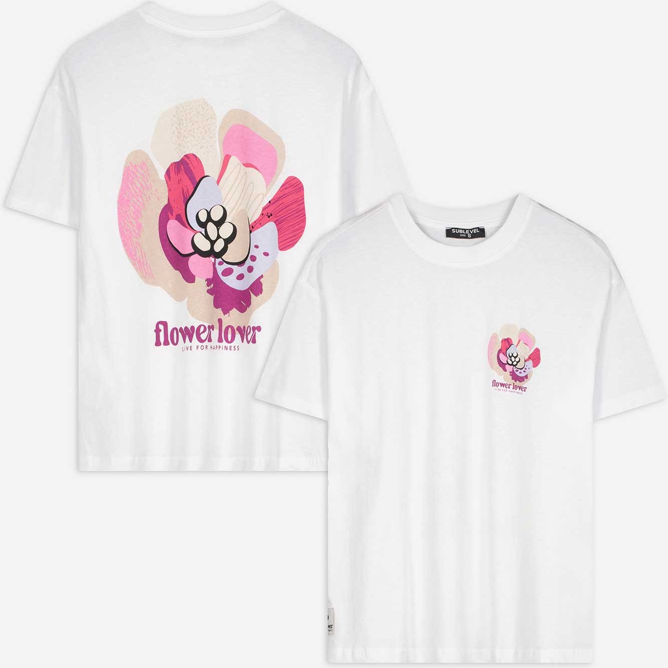 T-Shirt - Print - weiß