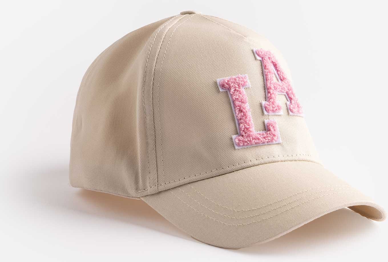Basecap - Frottee-Applikation - beige