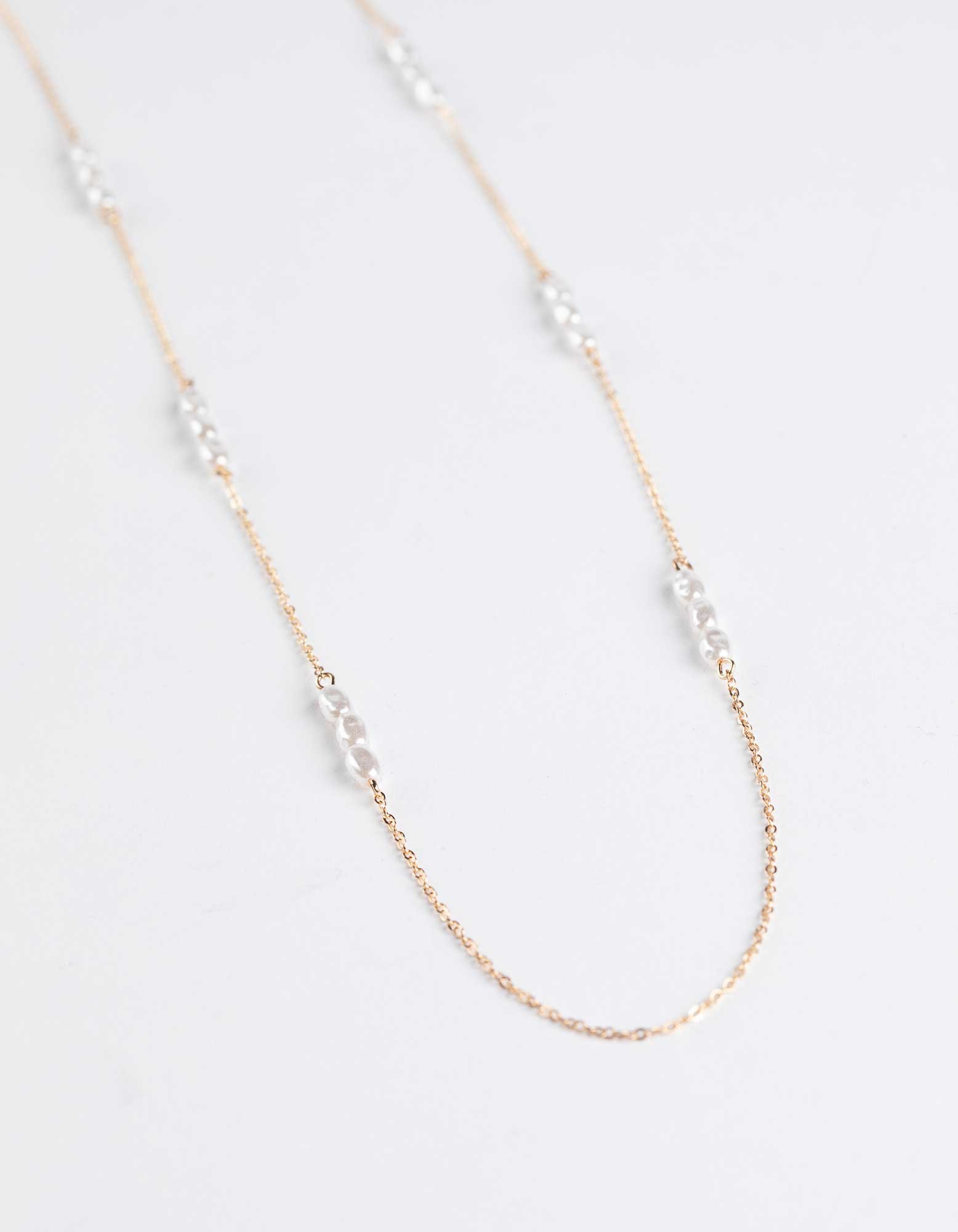 Kette - Zierperlen - goldfarben