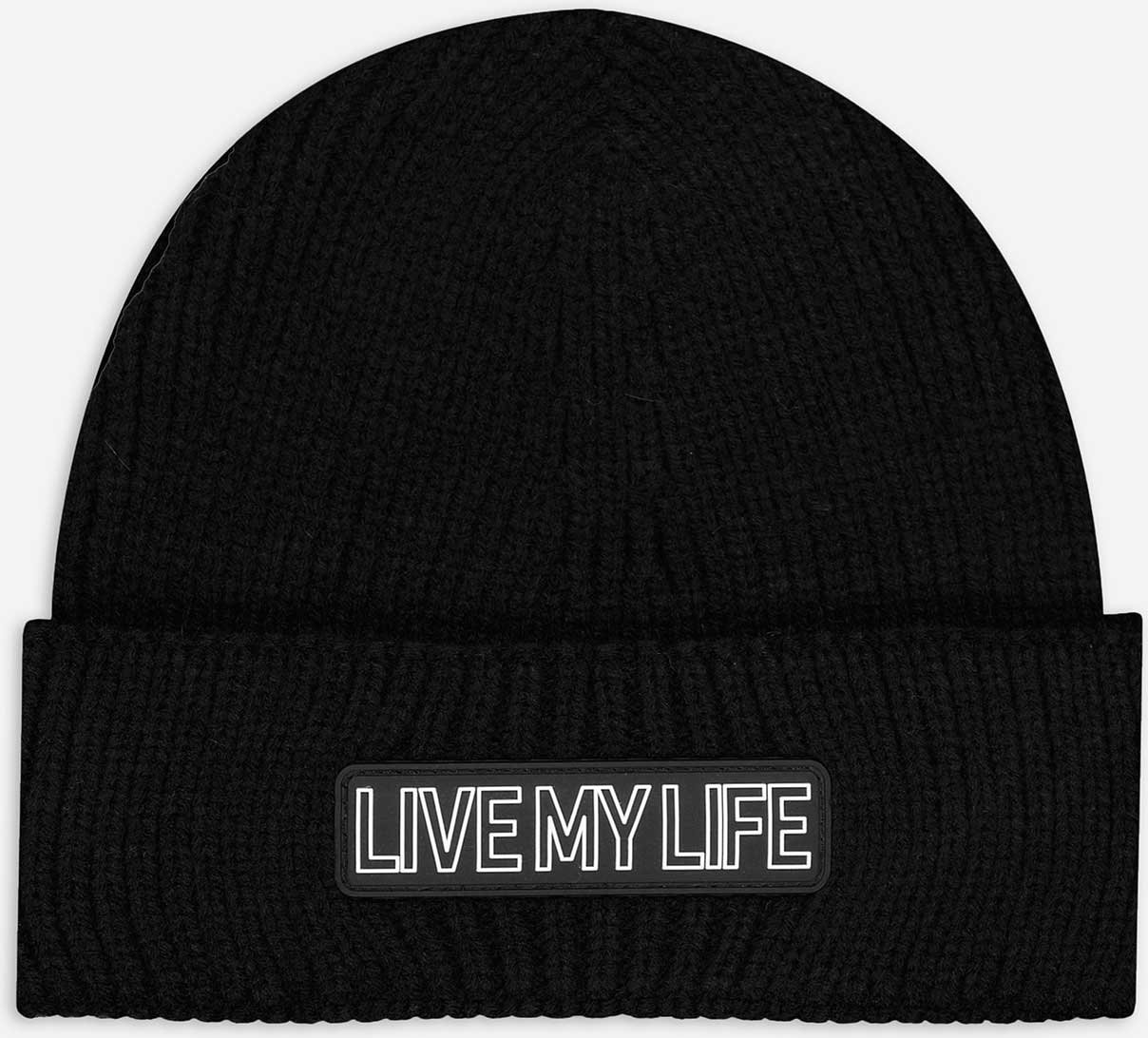 Mütze - Umschlag - schwarz