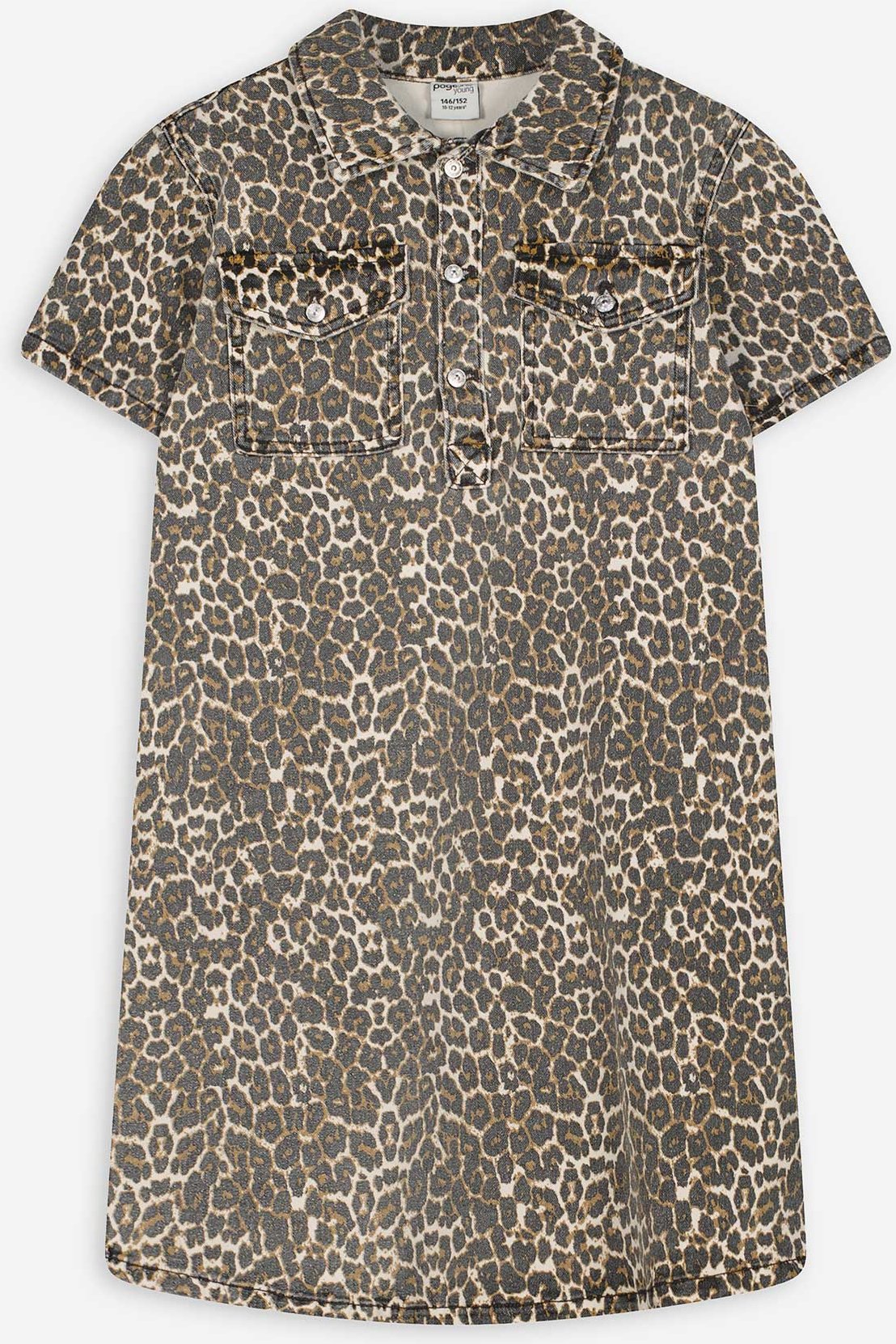 Thumbnail - Kleid - Leopardenmuster - beige