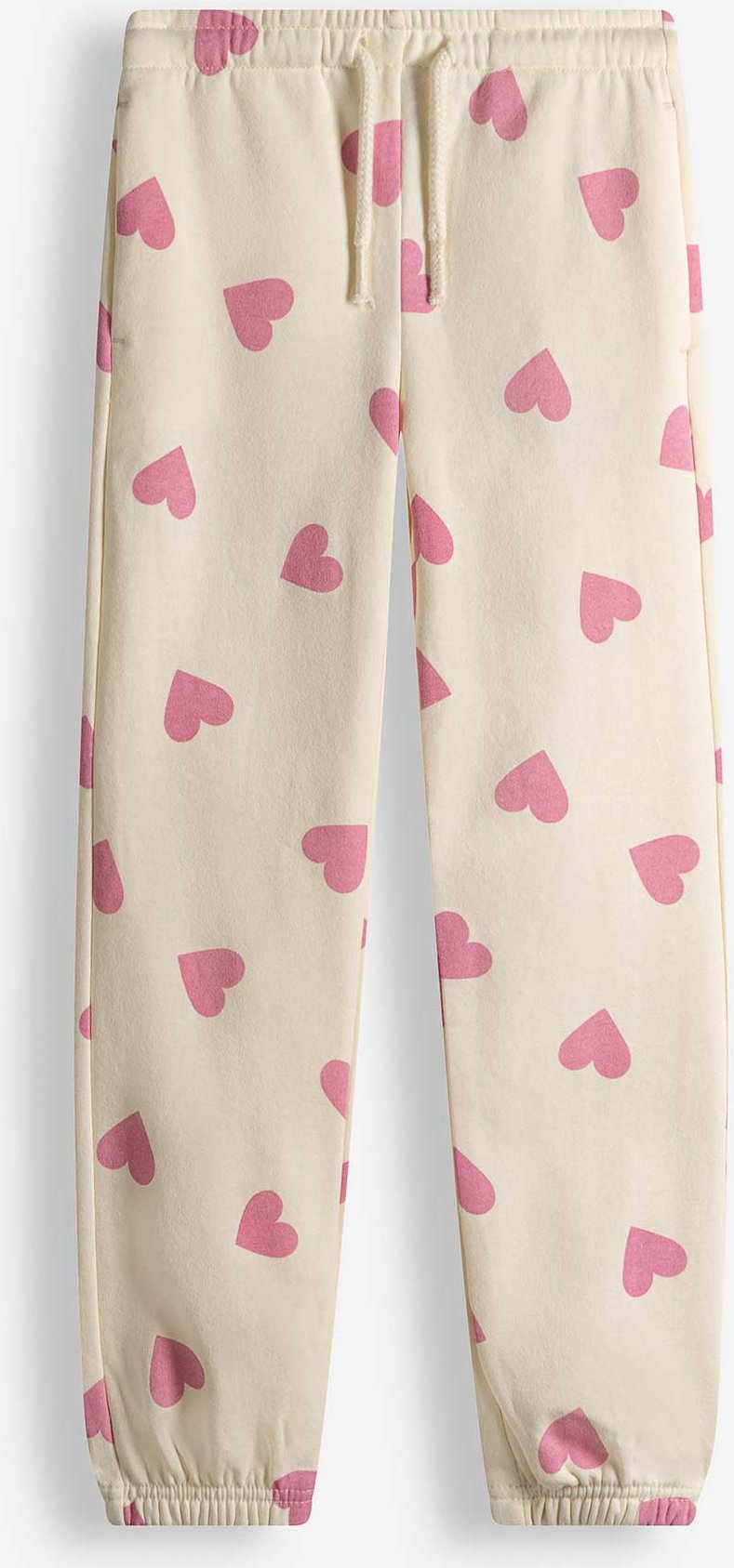 Jogginghose - Allover-Muster - beige