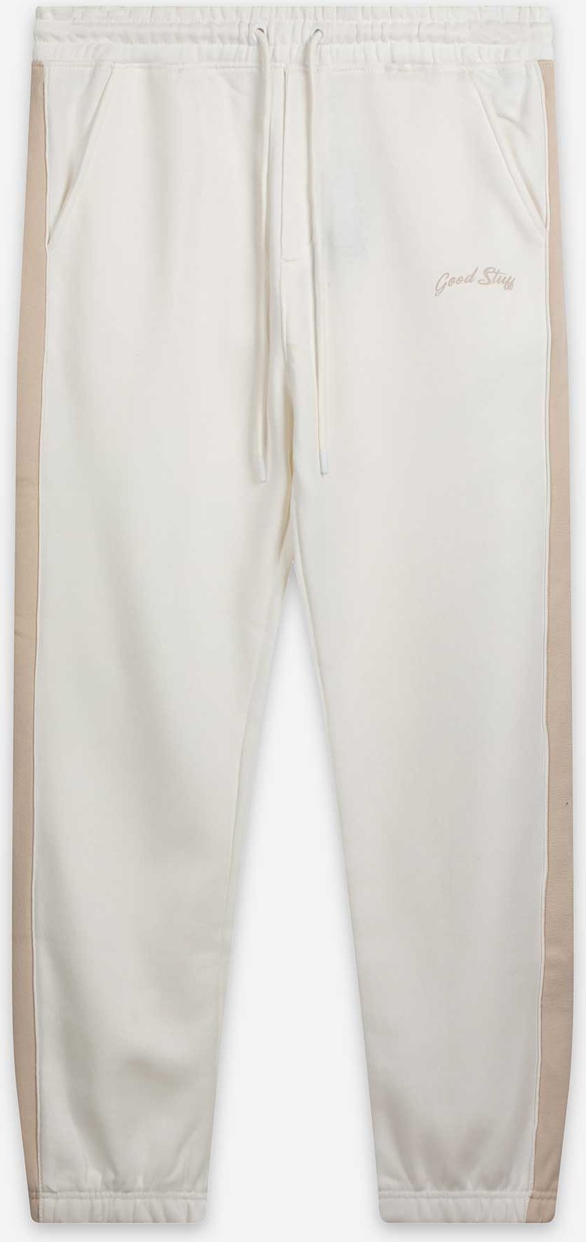 Jogginghose - Kontraststreifen - weiß