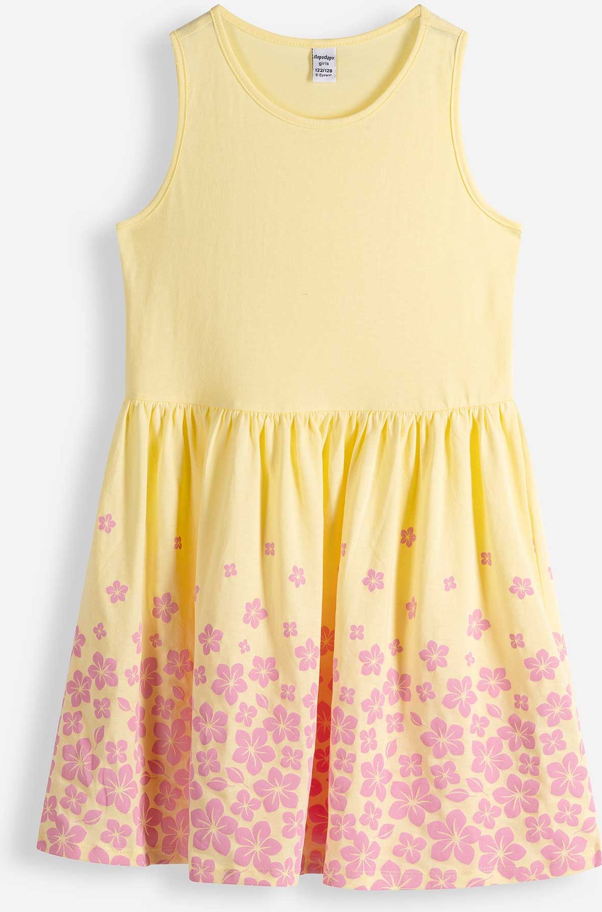 Kleid - Print - hellgelb