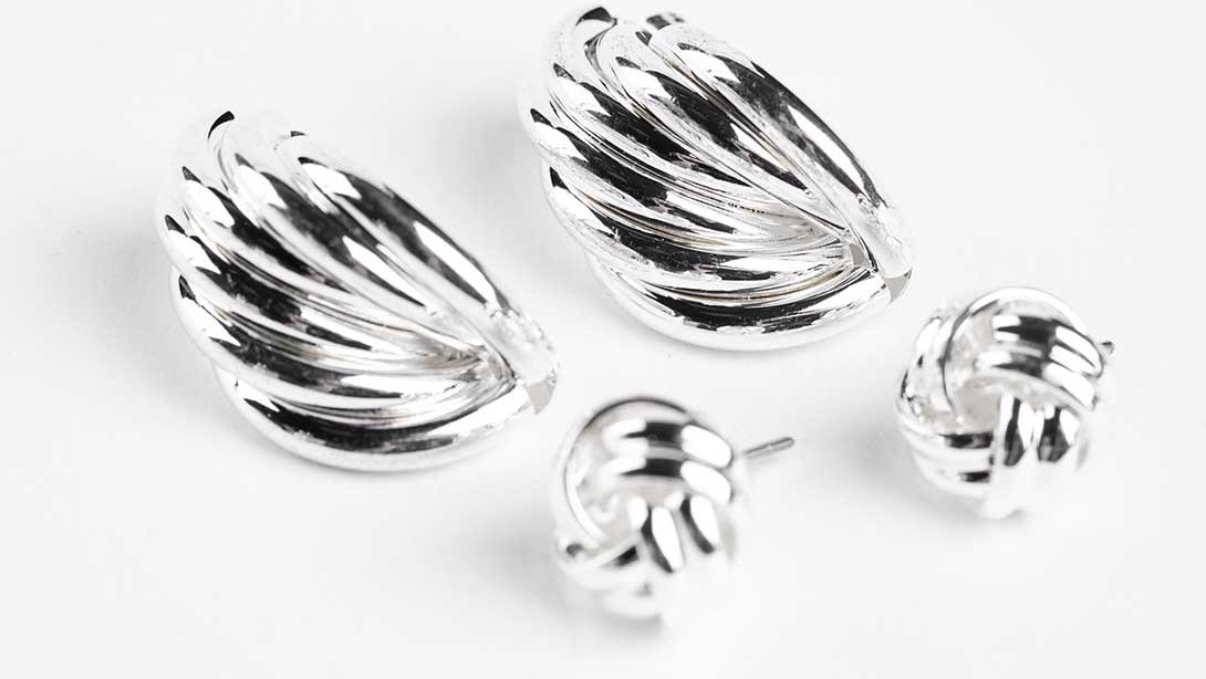 Ohrringe - 2er-Pack - silberfarben