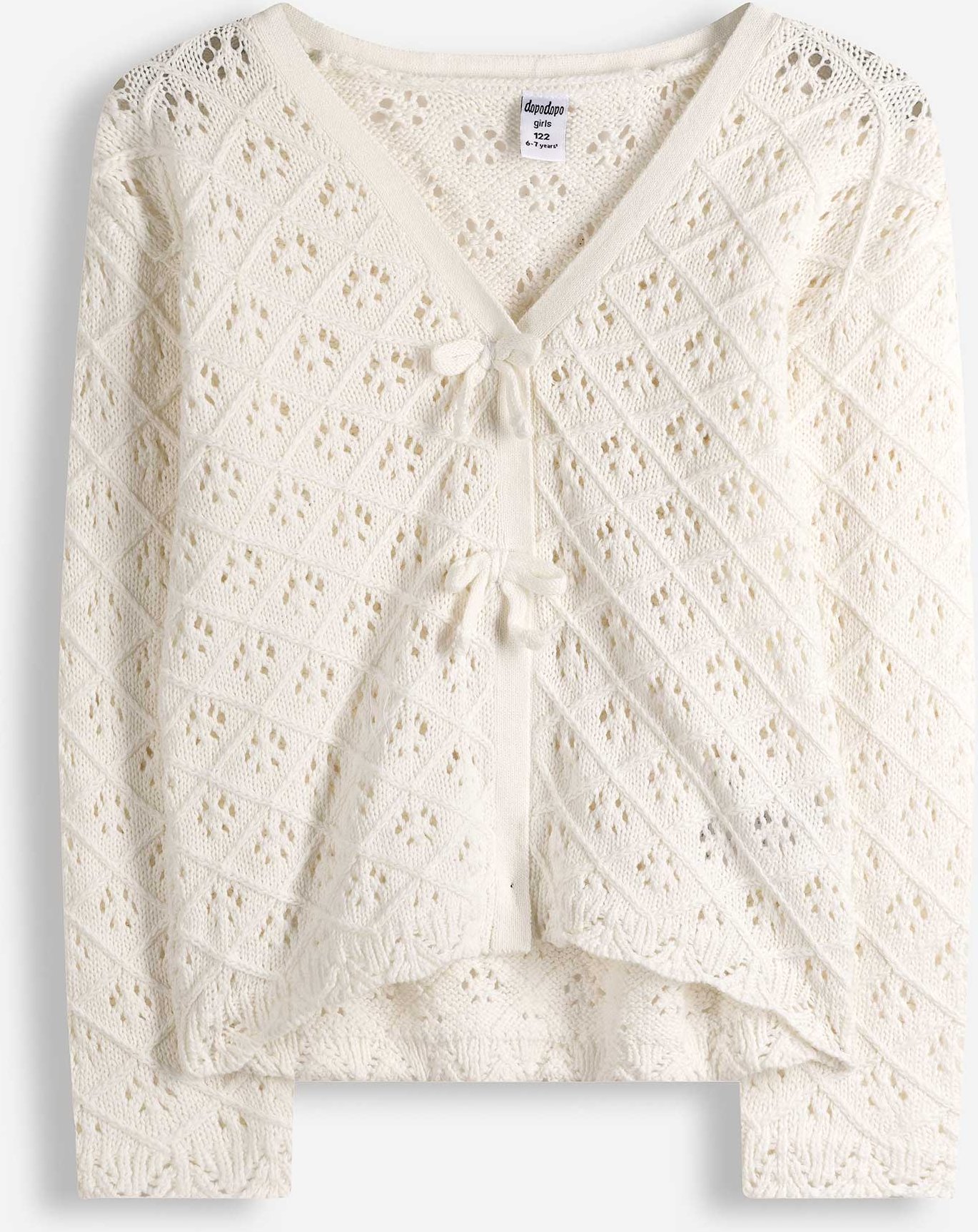 Cardigan - Grobstrick - weiß