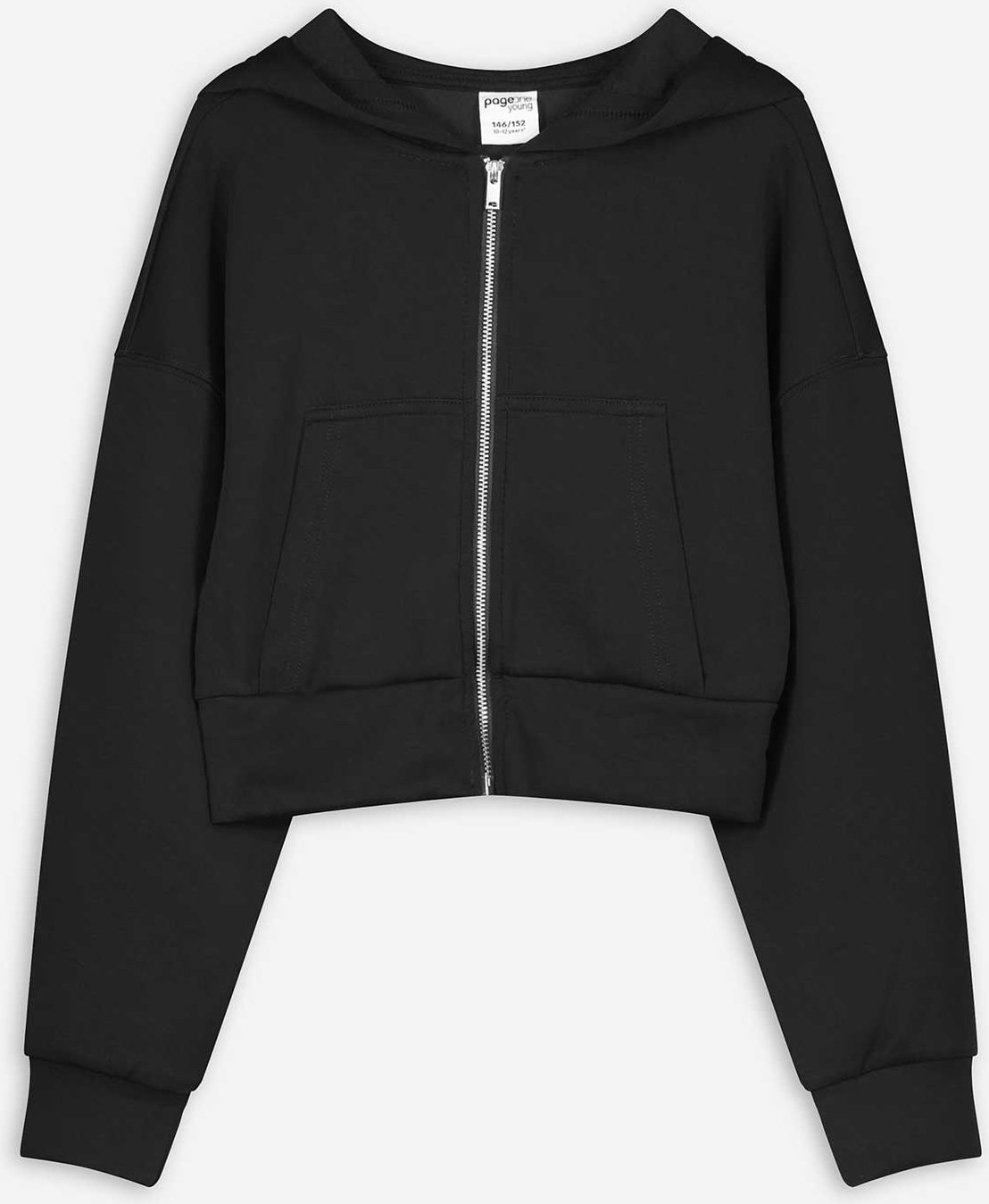 Sweatshirt - einfarbig - schwarz