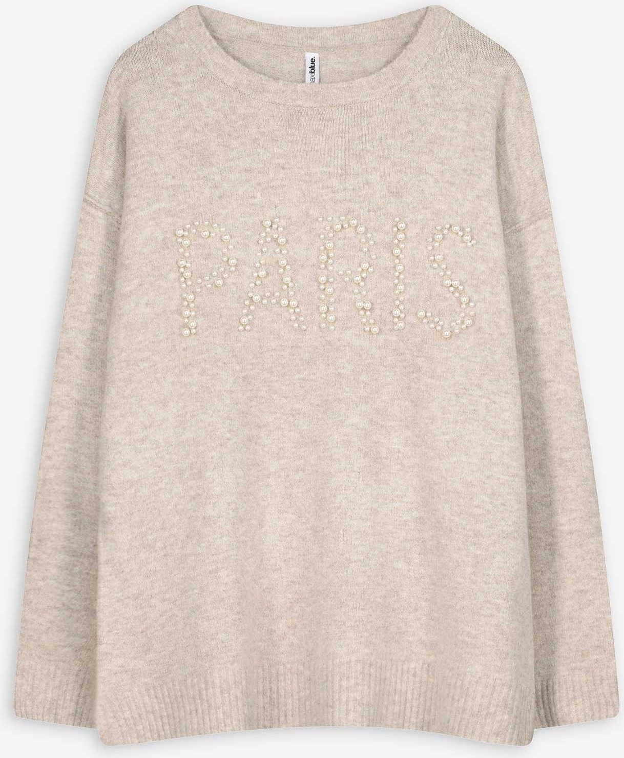 Pullover - Messageprint - hellgrau