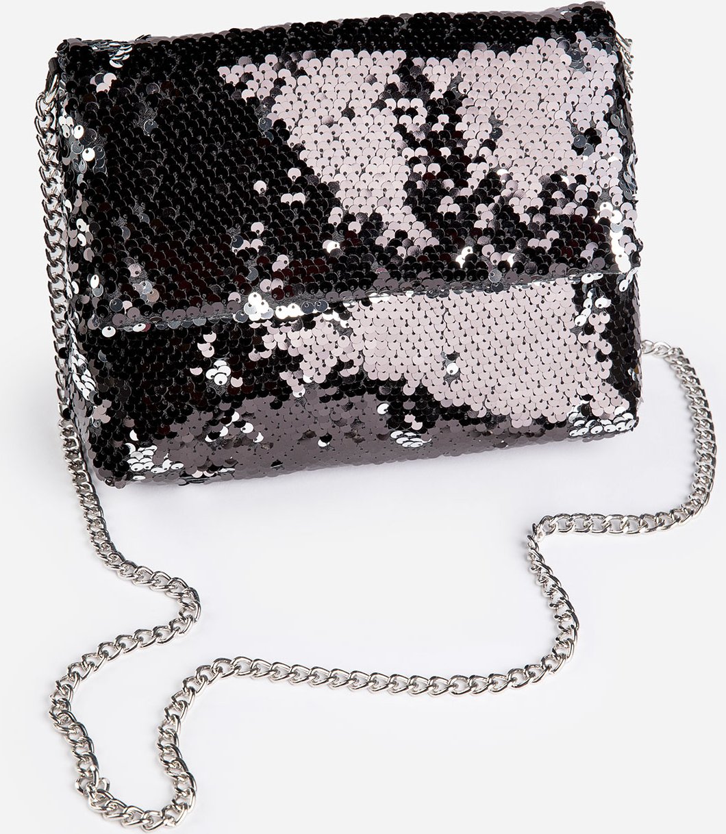 Clutch - Paillettenbesatz - schwarz