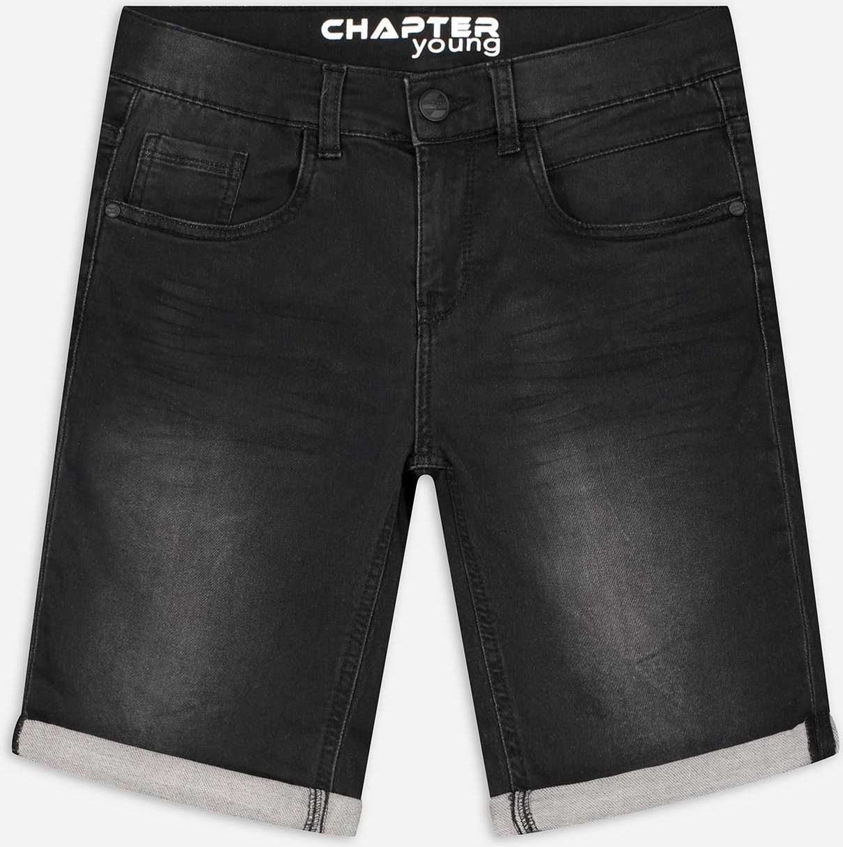 Jeansshorts - black denim - schwarz