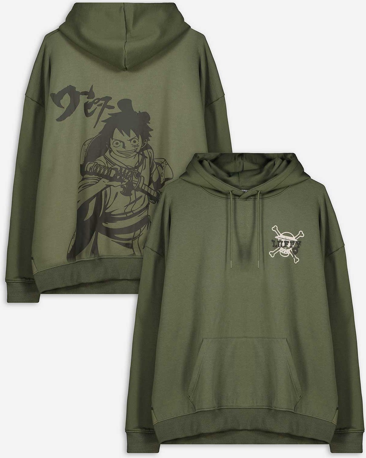 Thumbnail - Hoodie - One Piece - dunkelgrün