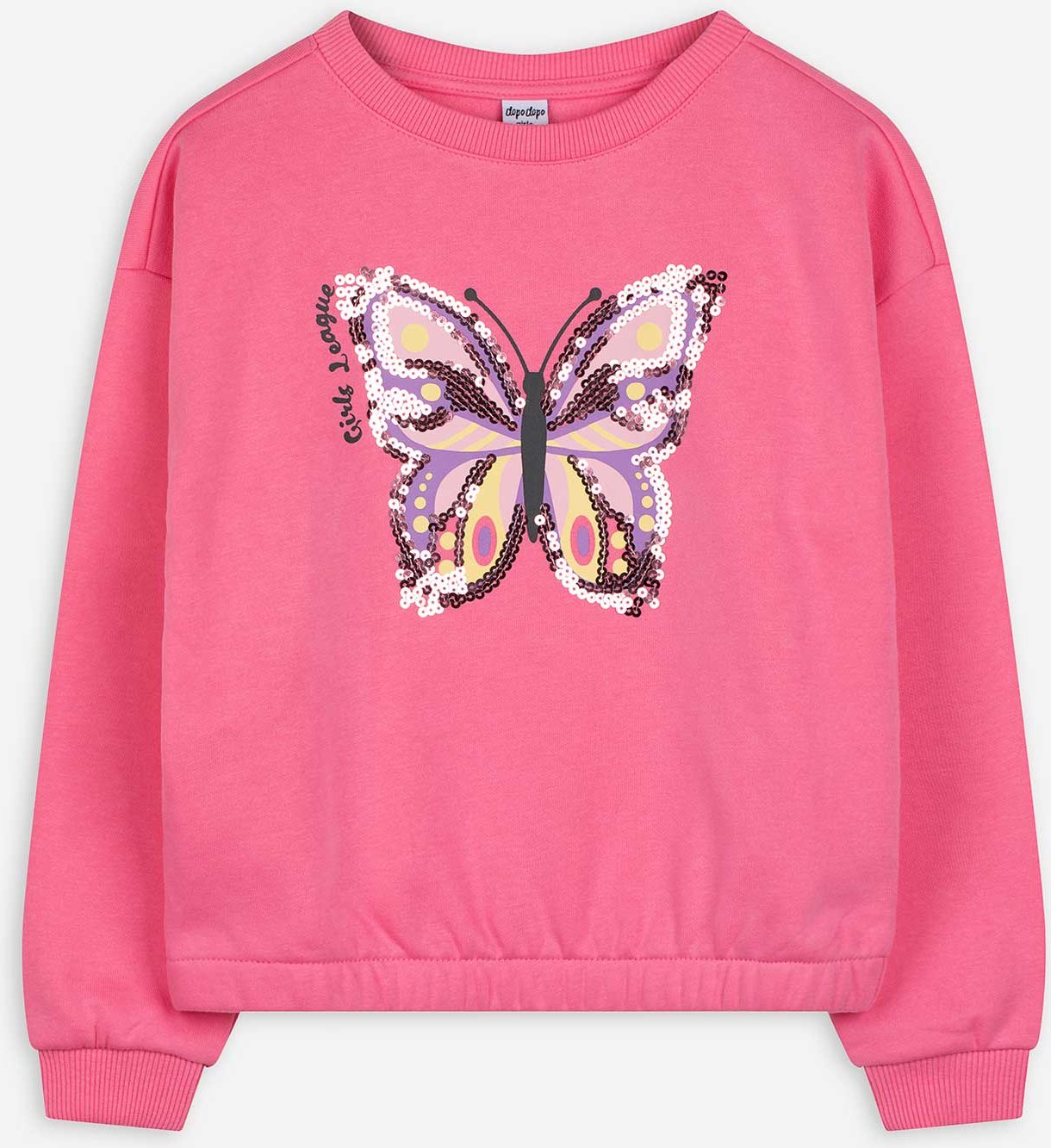 Sweatshirt - Paillettenbesatz - pink
