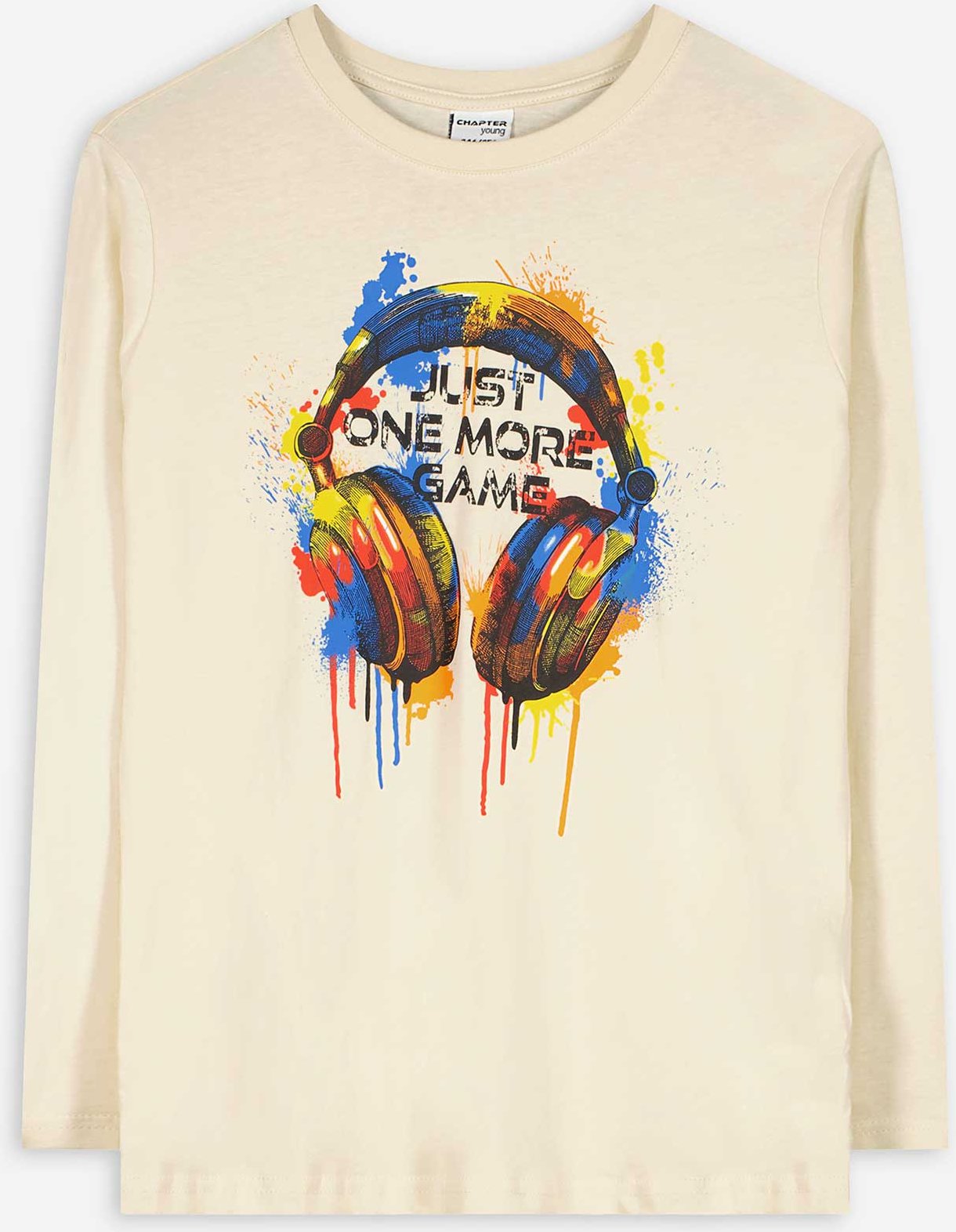 Langarmshirt - Frontprint - weiß