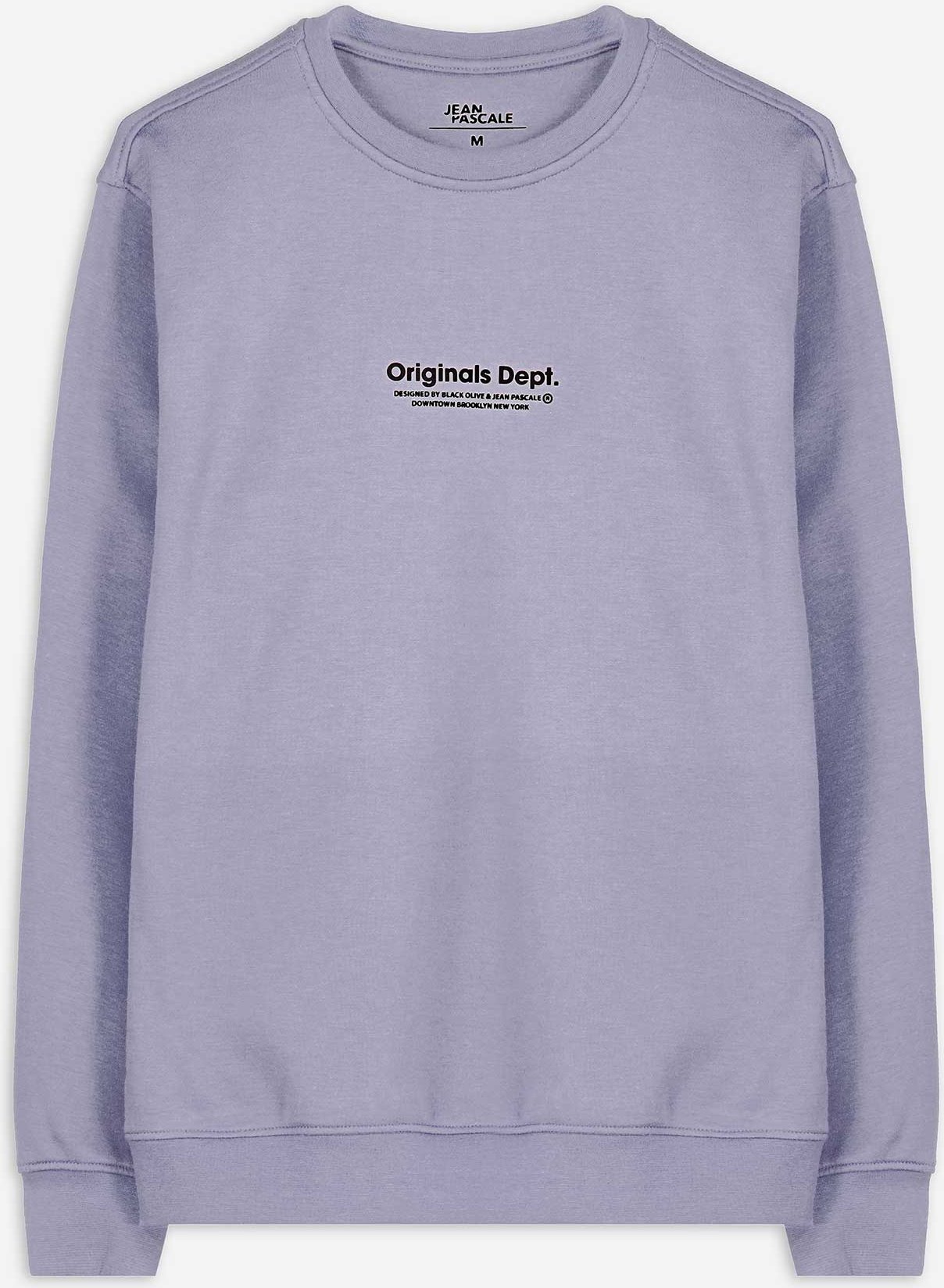 Sweatshirt - Rundhals-Ausschnitt - lila