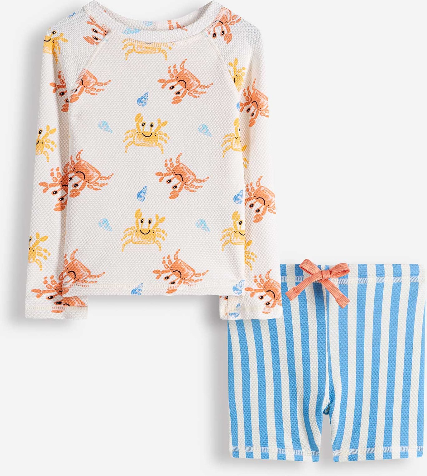 Set aus UV-Shirt und UV-Hose - Allover-Print - weiß