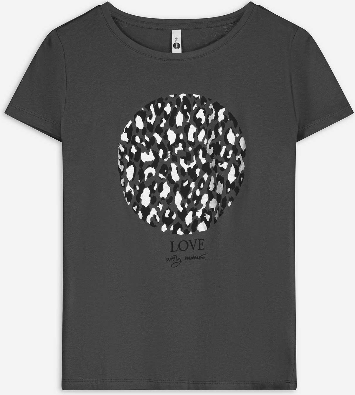 T-Shirt - Glitzerprint - dunkelgrau