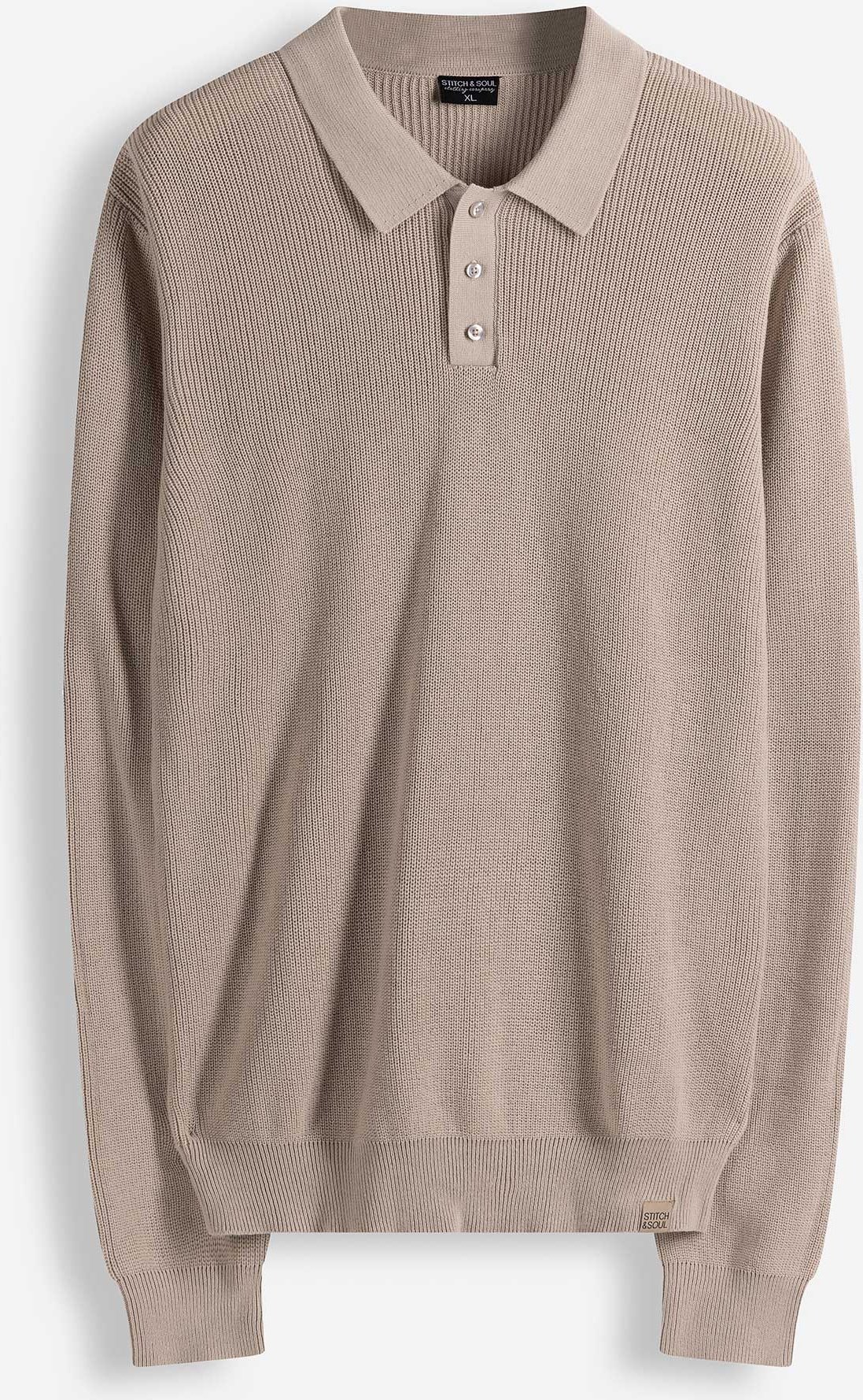 Pullover - Polokragen - beige
