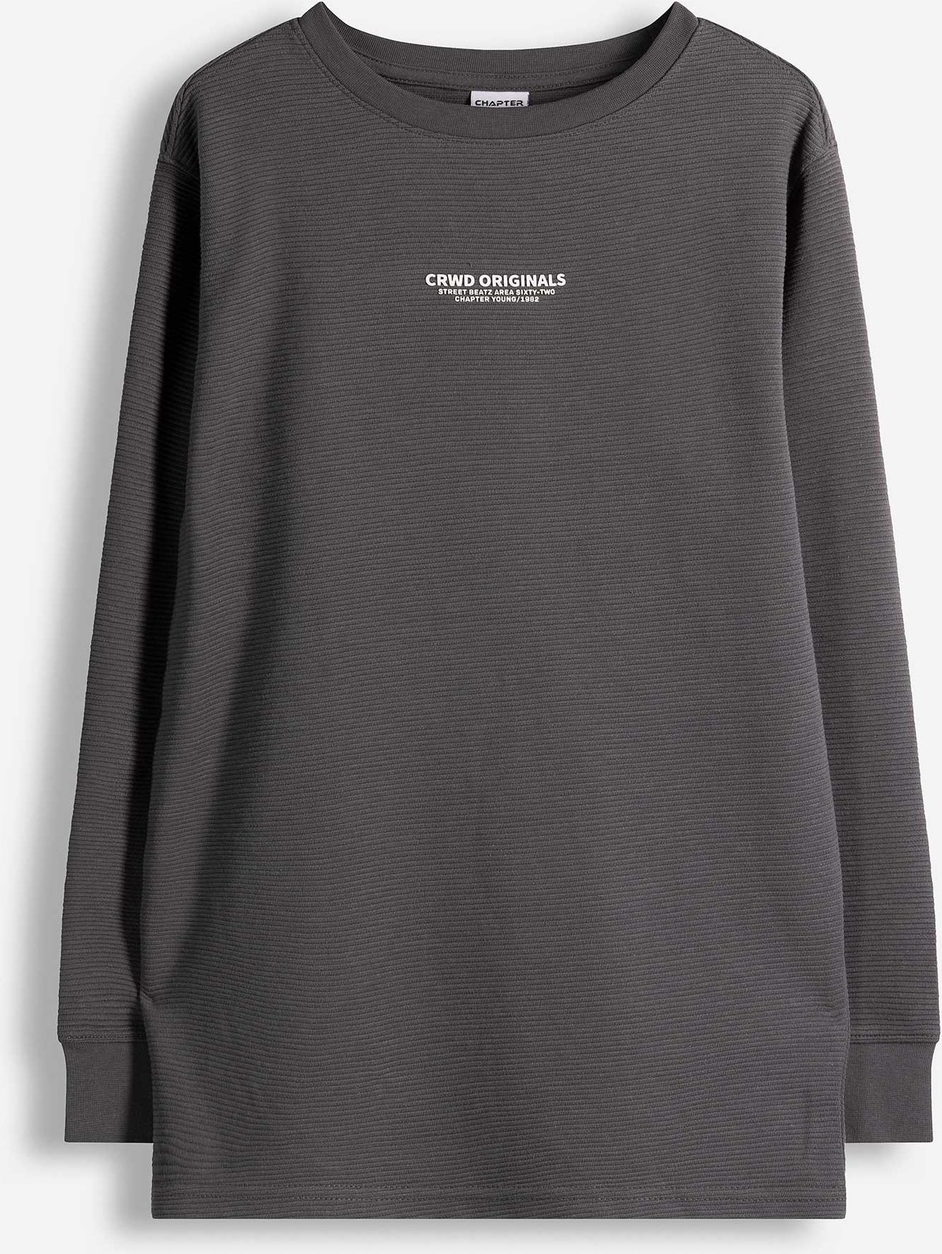 Langarmshirt - Oversized Fit - dunkelgrau