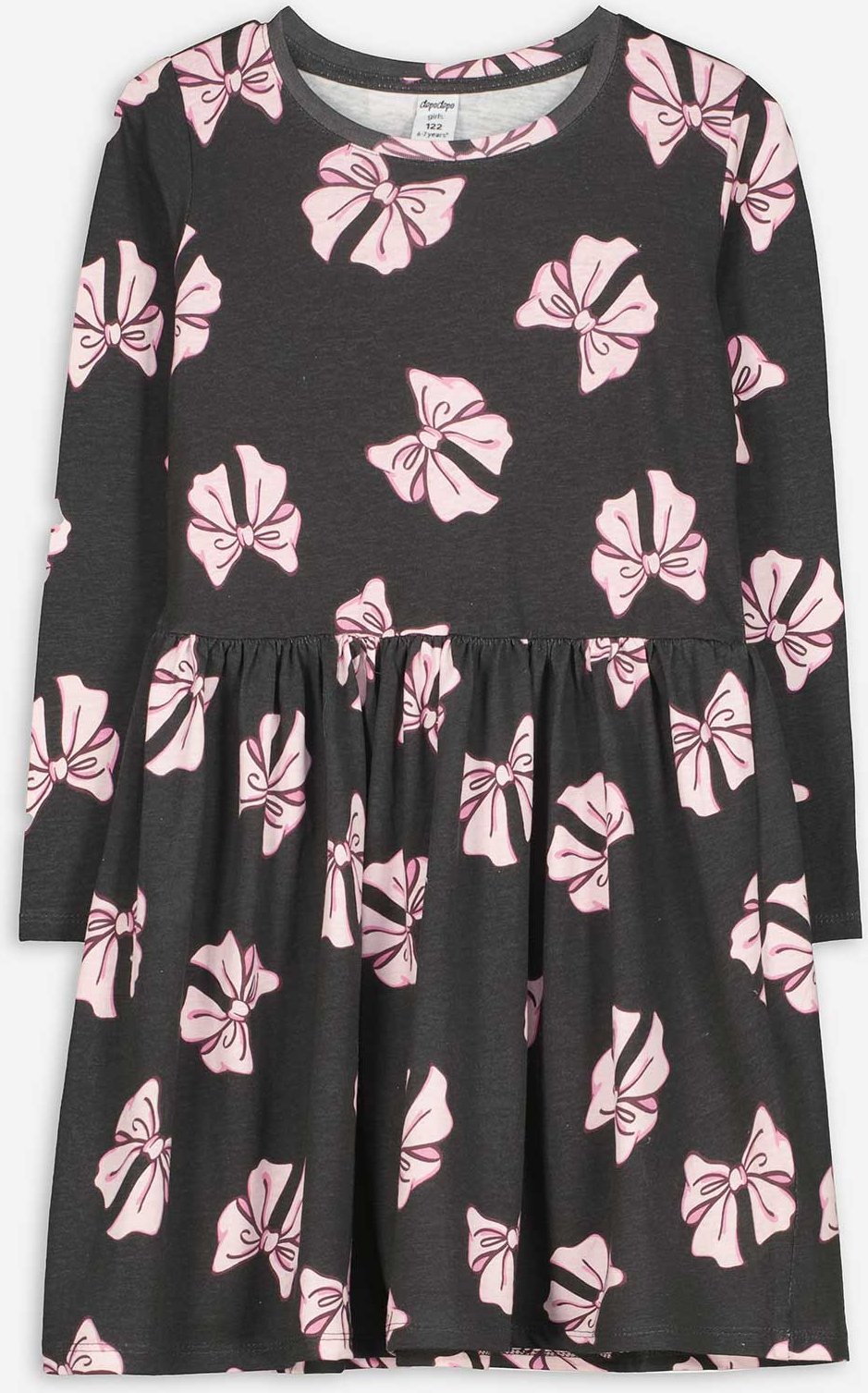 Thumbnail - Kleid - Allover-Print - dunkelgrau