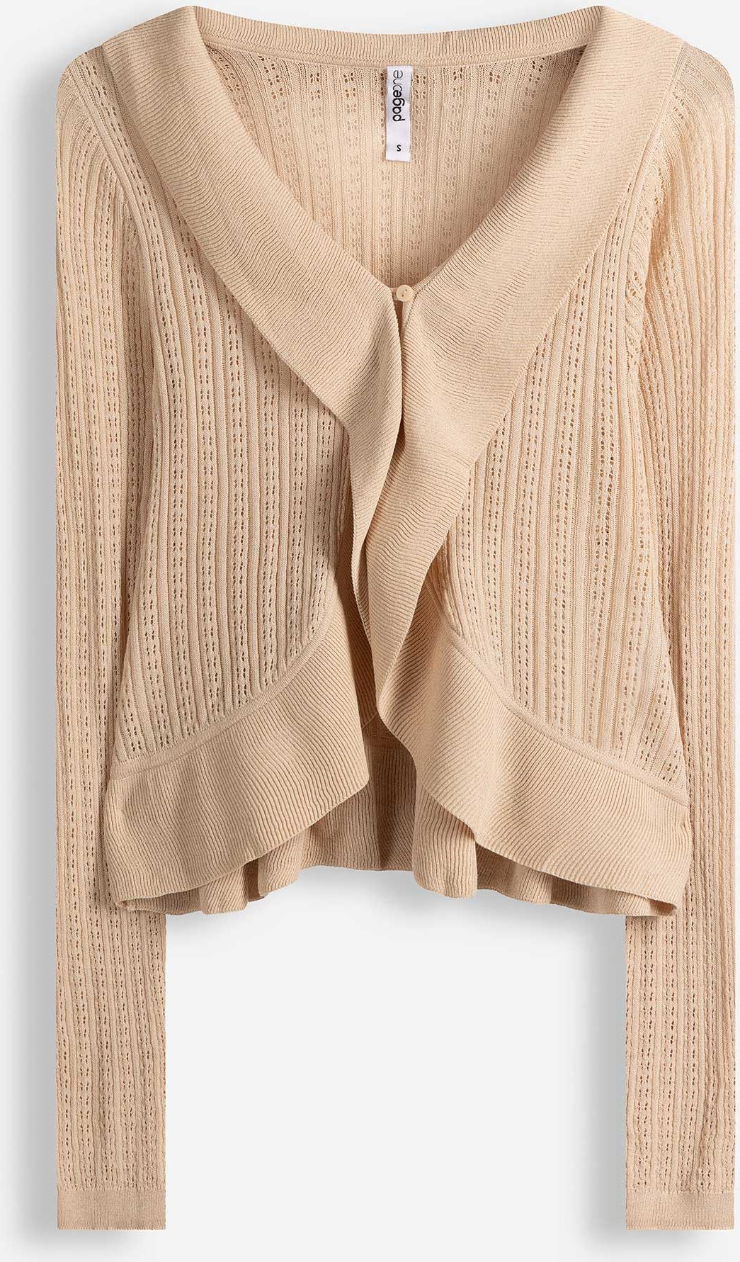 Cardigan - Pointelle - beige
