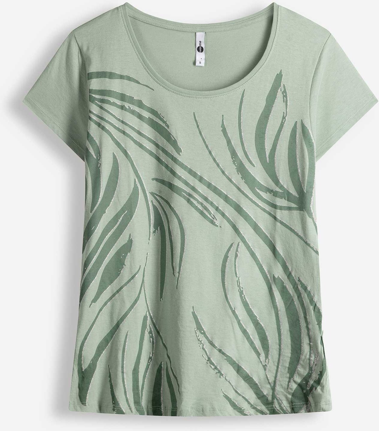 T-Shirt - Allover-Muster - türkis