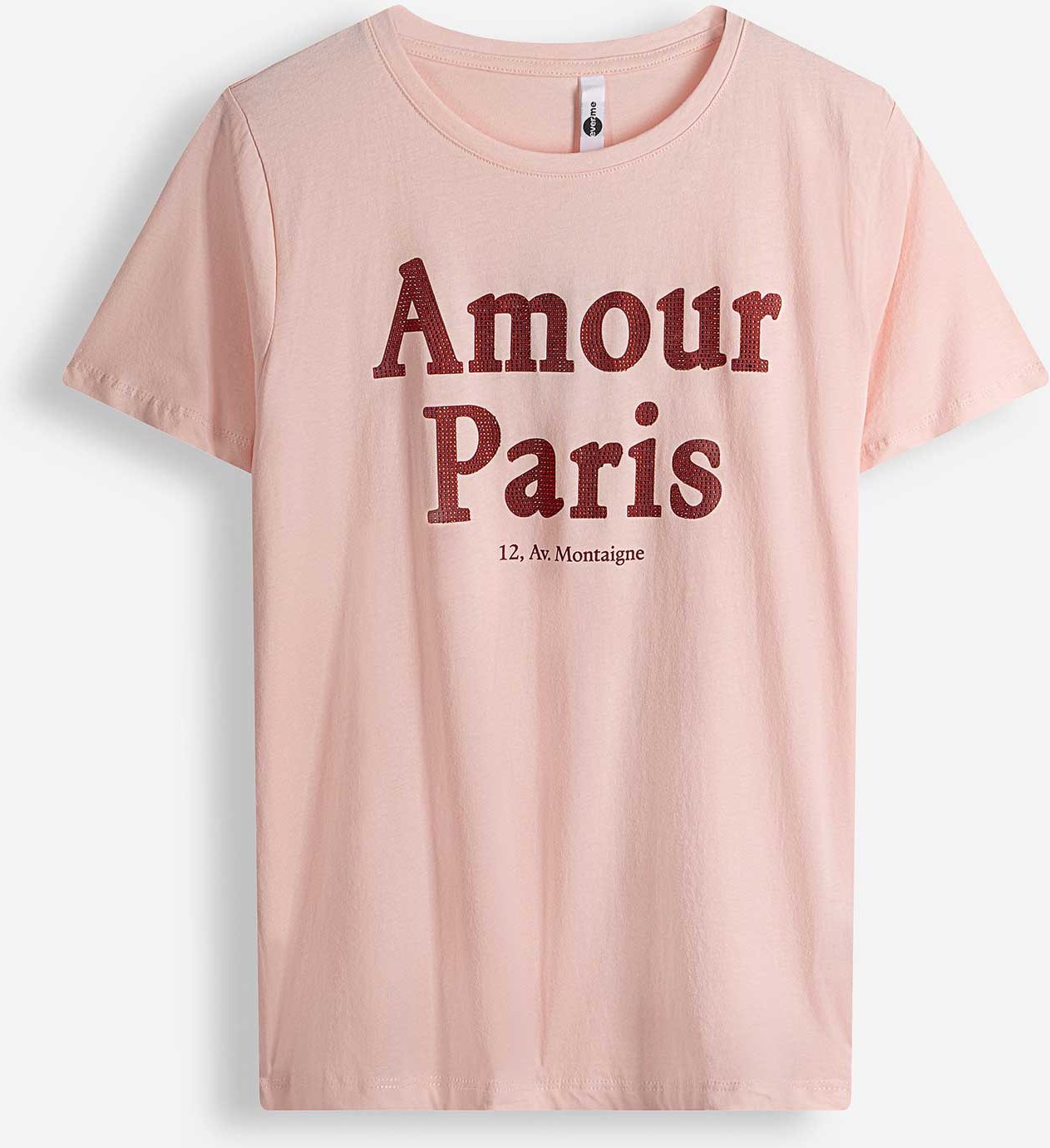 T-Shirt - Stickerei - rosa