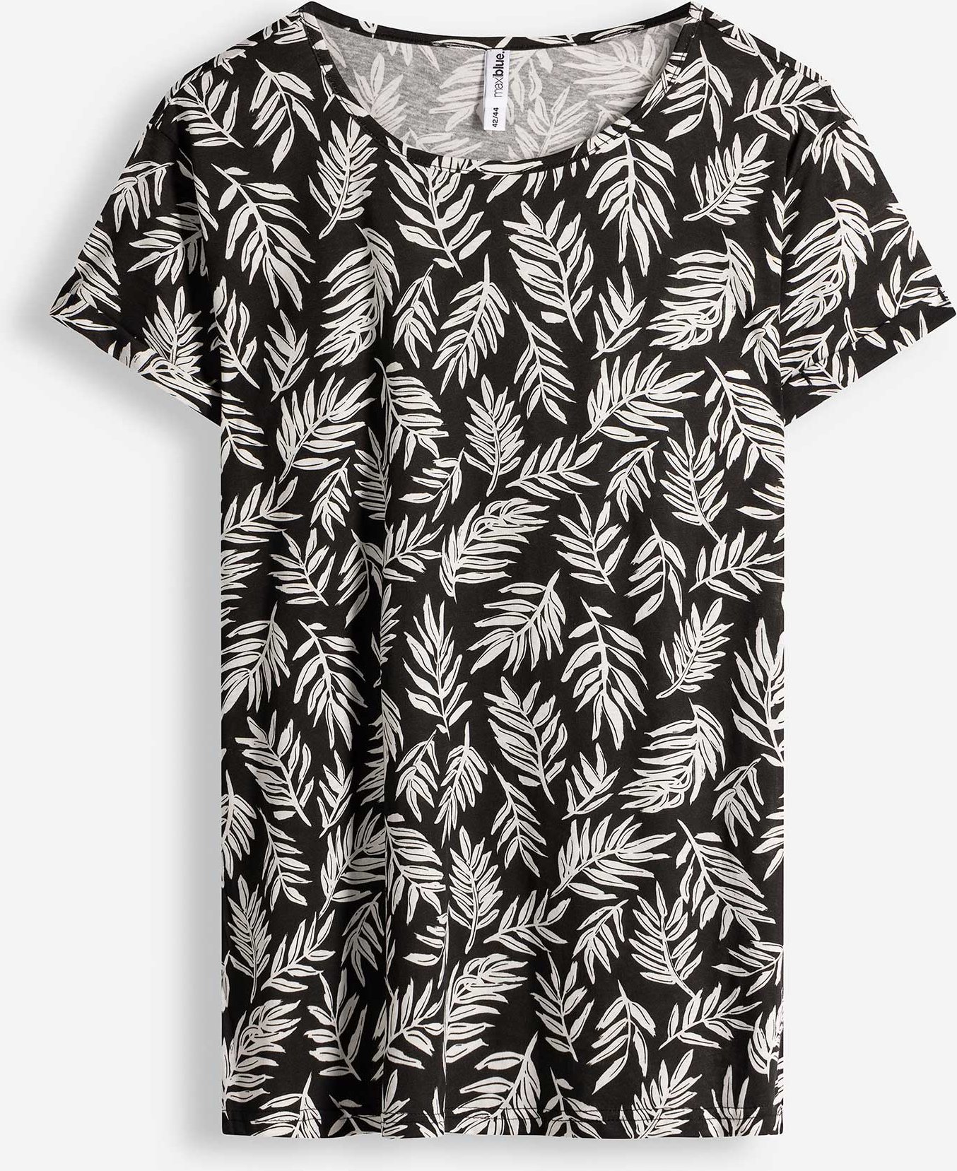 T-Shirt - Allover-Muster - schwarz