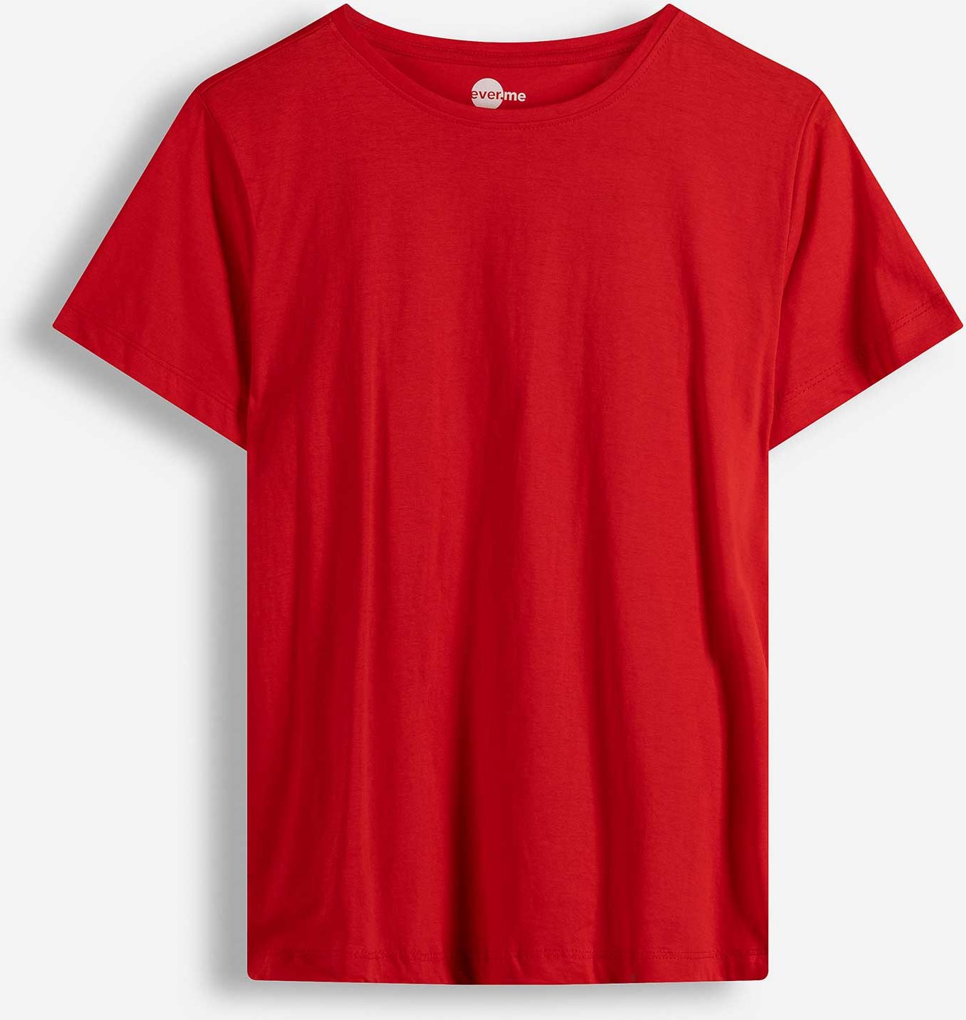 T-Shirt - Rundhals-Ausschnitt - rot