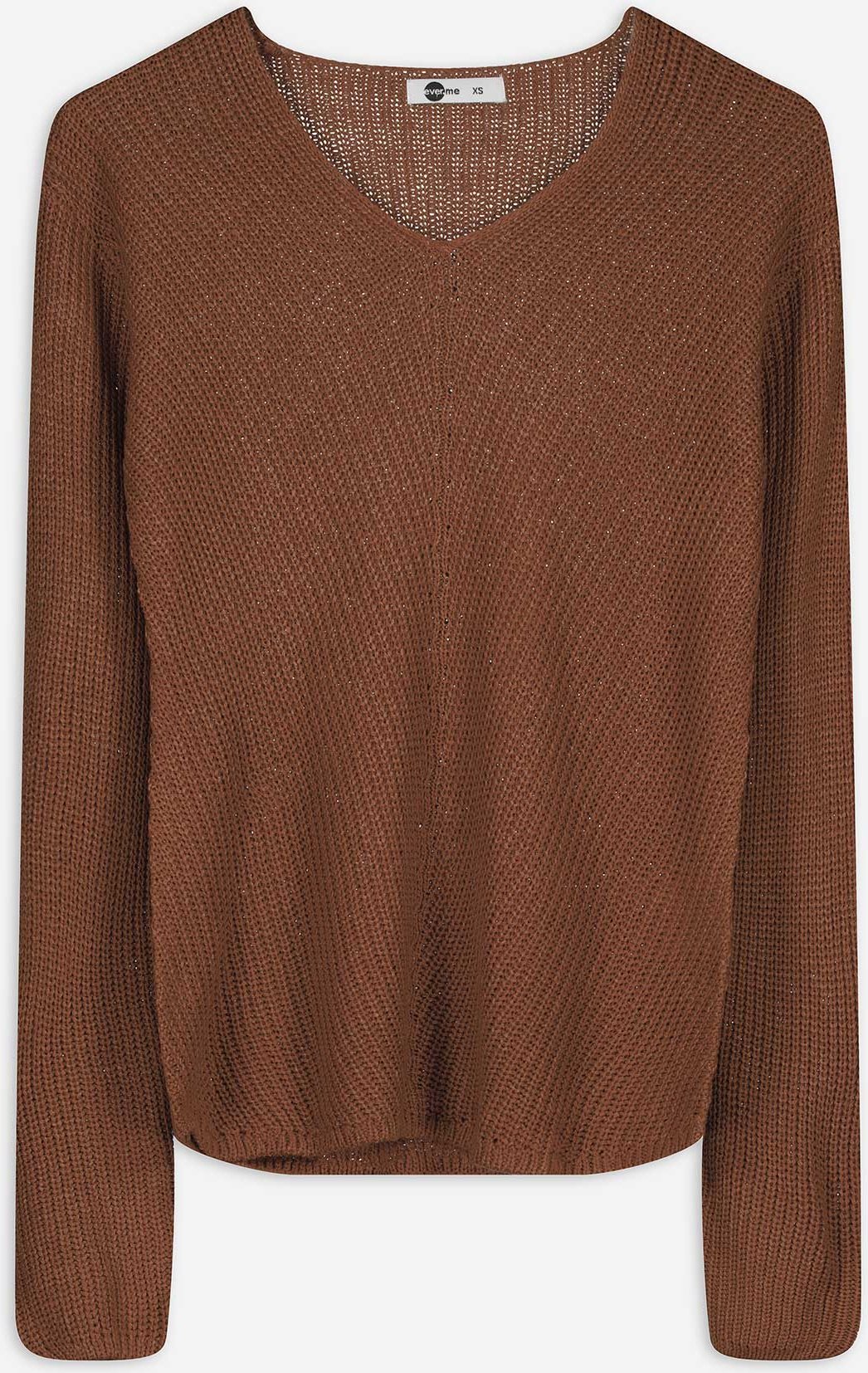 Strickpullover - einfarbig - braun