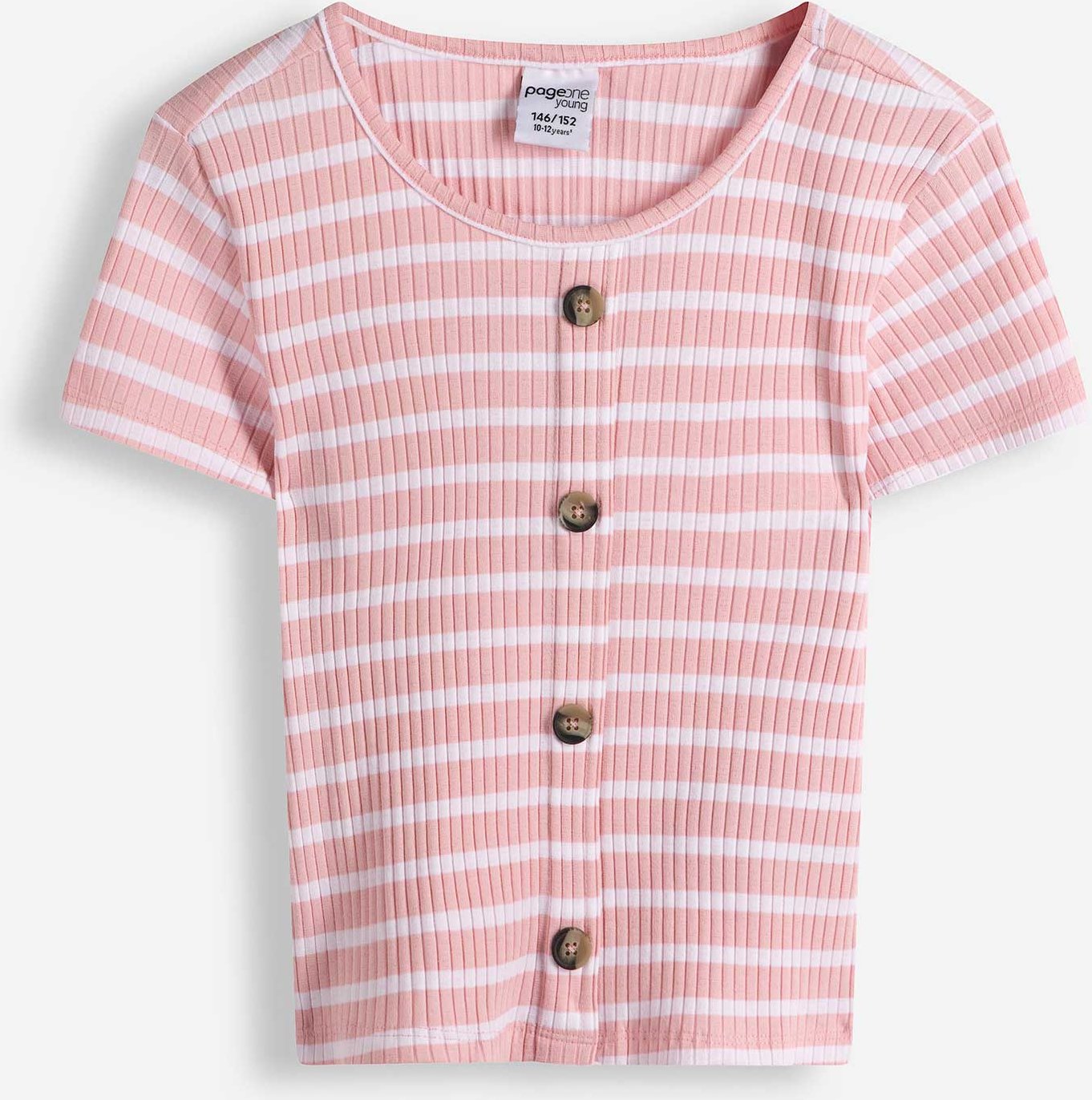 T-Shirt - Streifen - pink