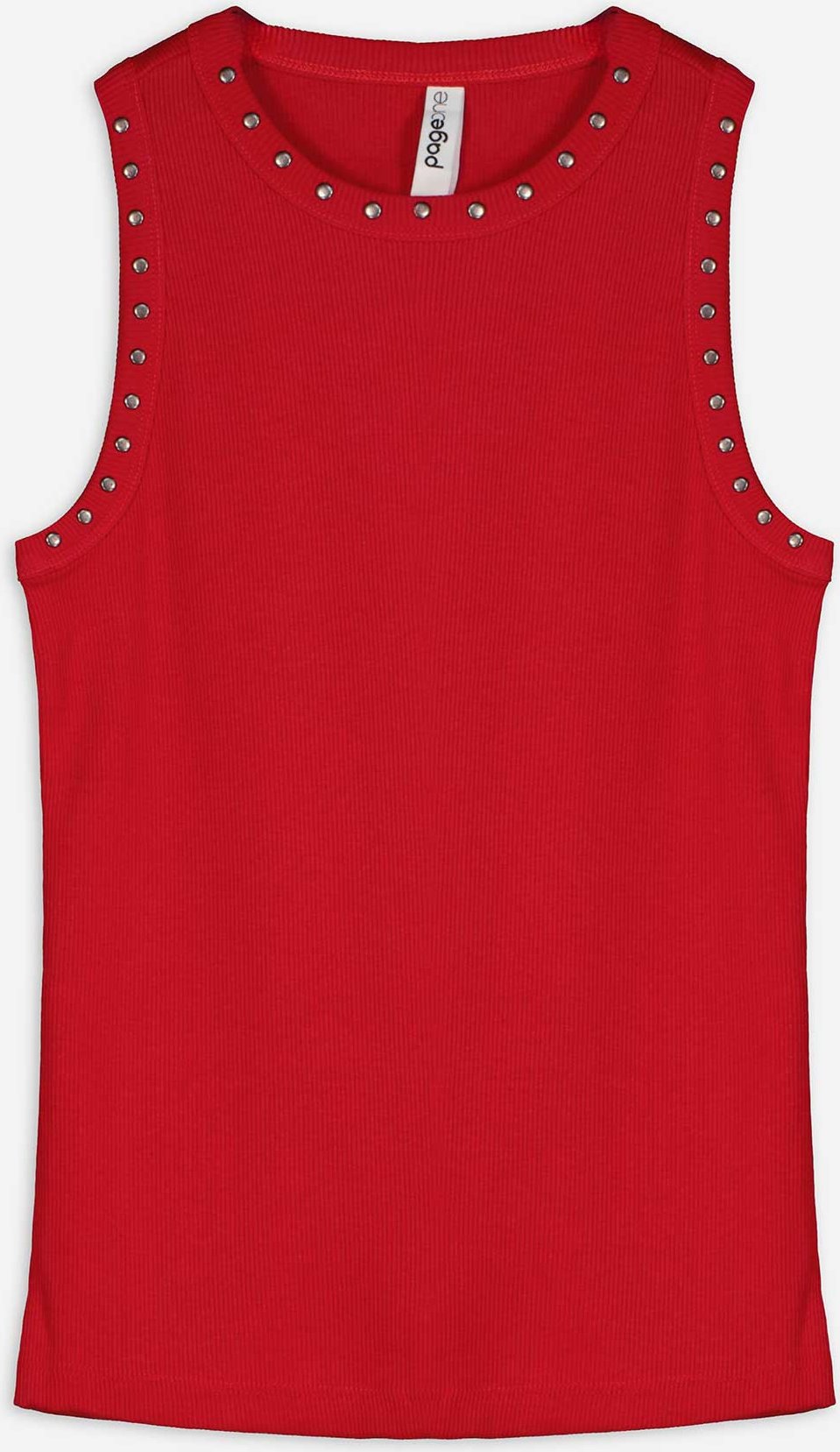 Top - Nietenbesatz - rot