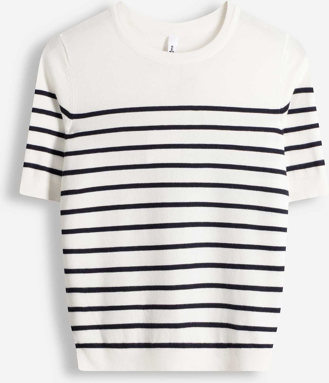 Pullover - Streifen - weiß