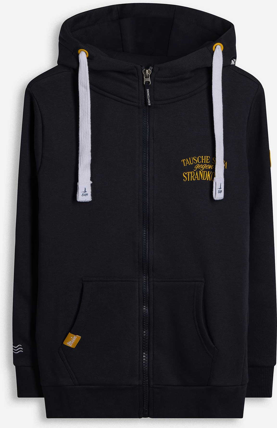 Sweatjacke - Print - schwarz