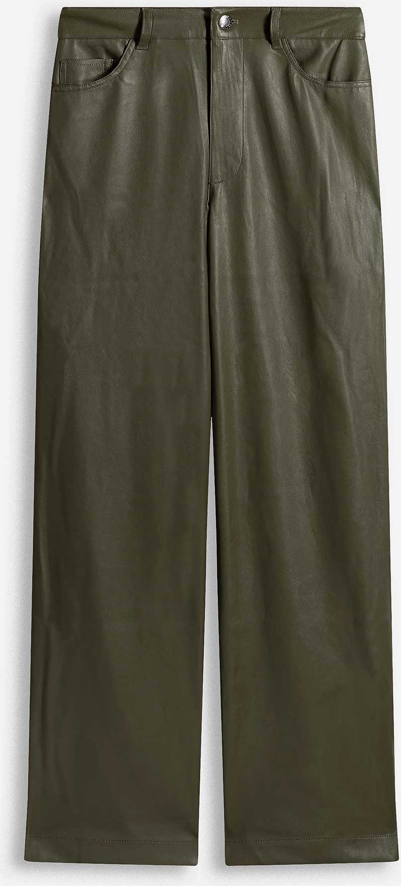 Hose - Kunstleder - dunkelgrün