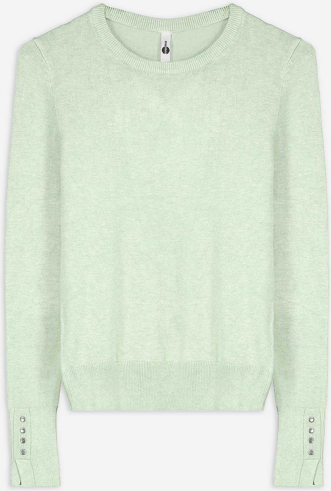 Thumbnail - Strickpullover - Zierknöpfe - grün