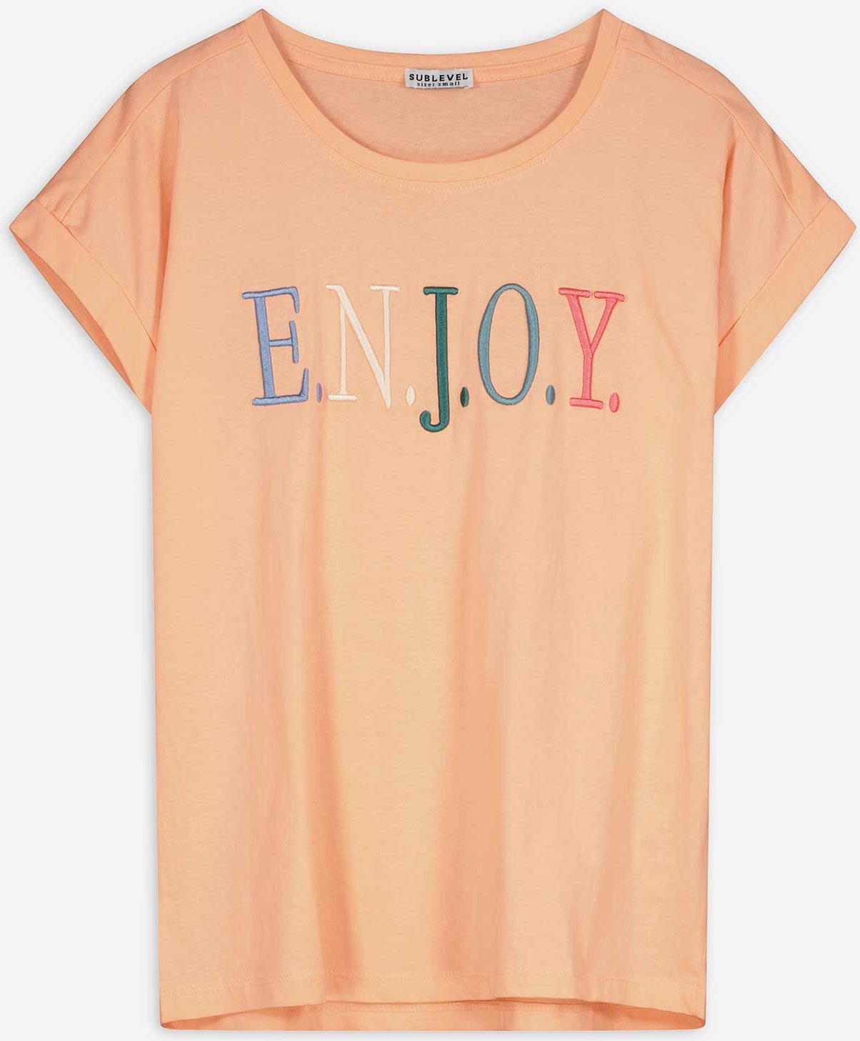 T-Shirt - Stickerei - orange