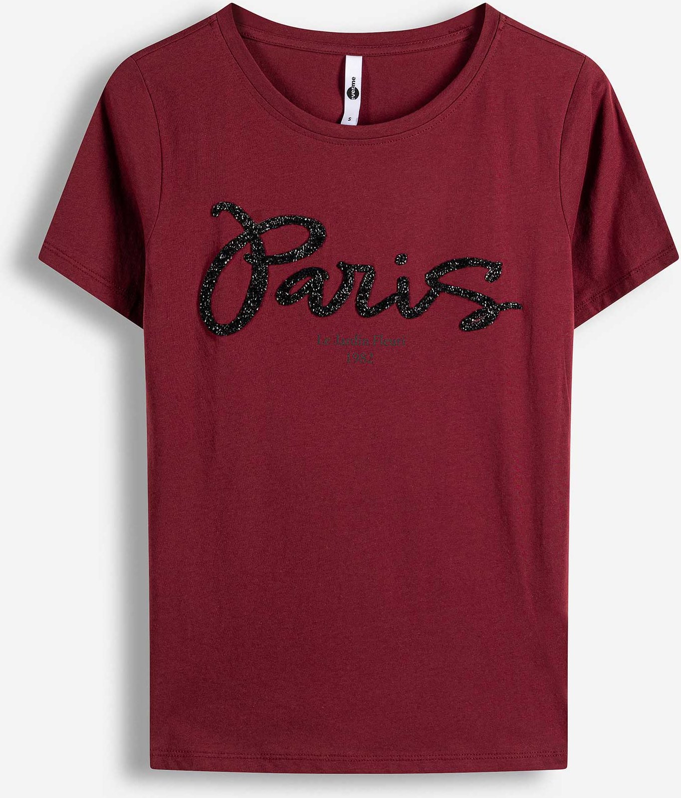 T-Shirt - Ziersteine - dunkelrot