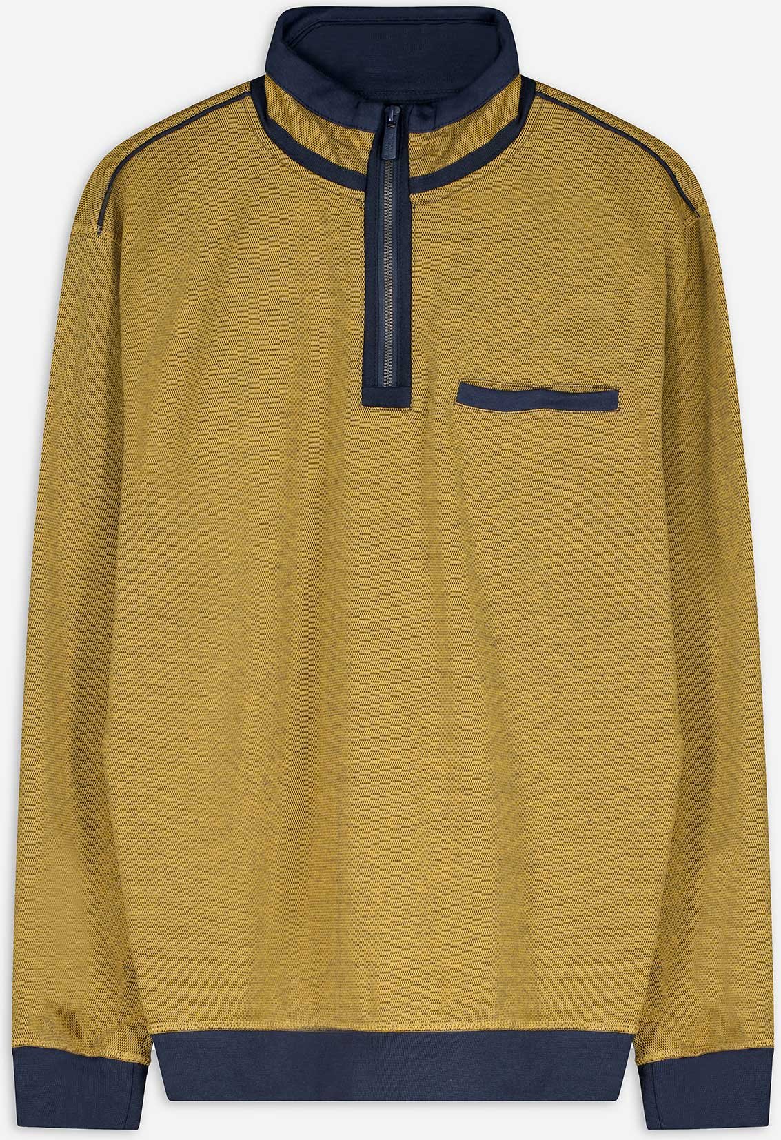 Sweatshirt - Stehkragen - gelb