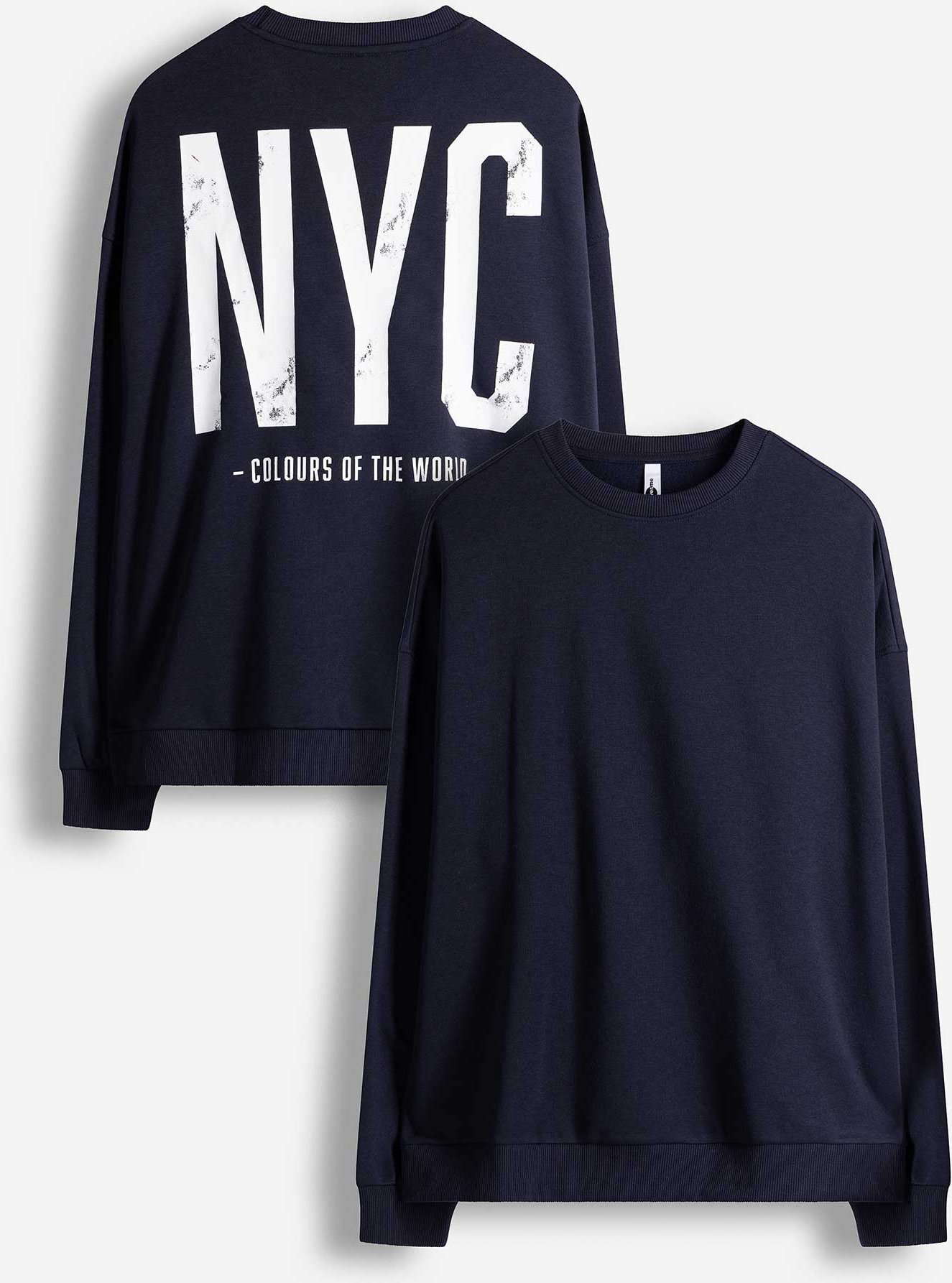 Sweatshirt - Frontprint - dunkelblau