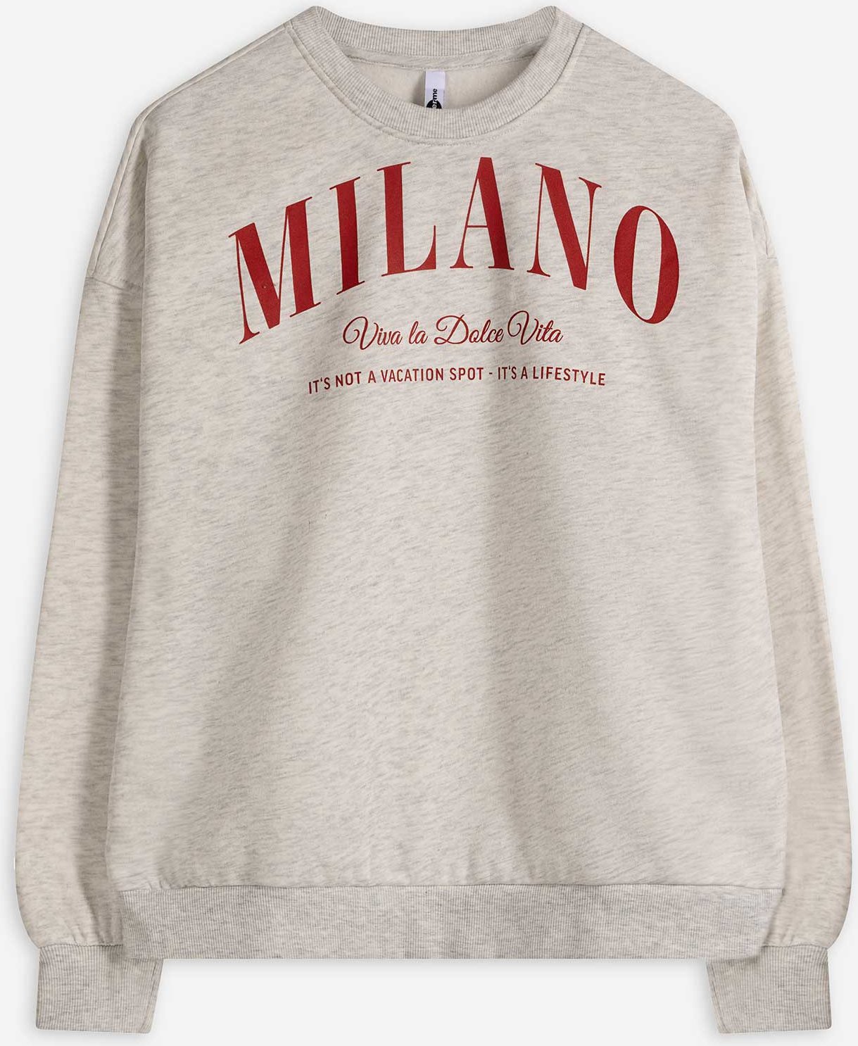 Sweatshirt - Relax Fit - hellgrau