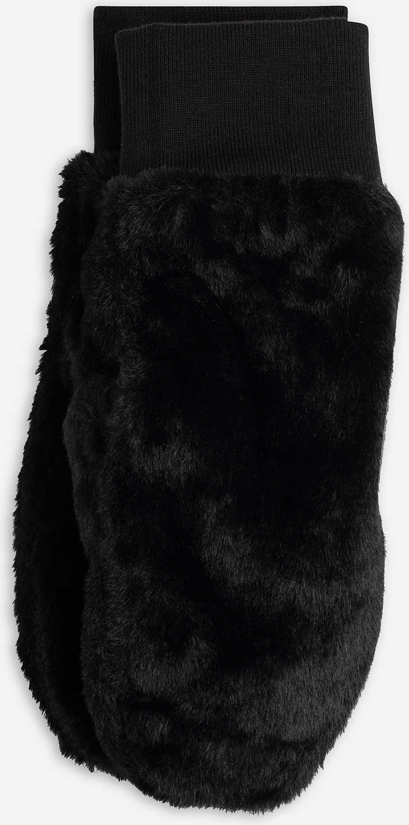 Fäustlinge - Kunstfell - schwarz