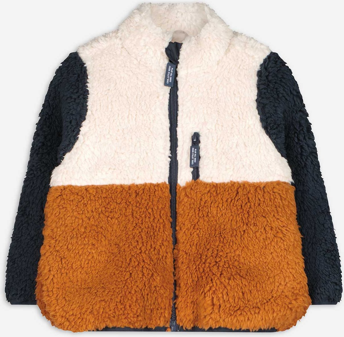 Sweatjacke - Teddyfell - braun