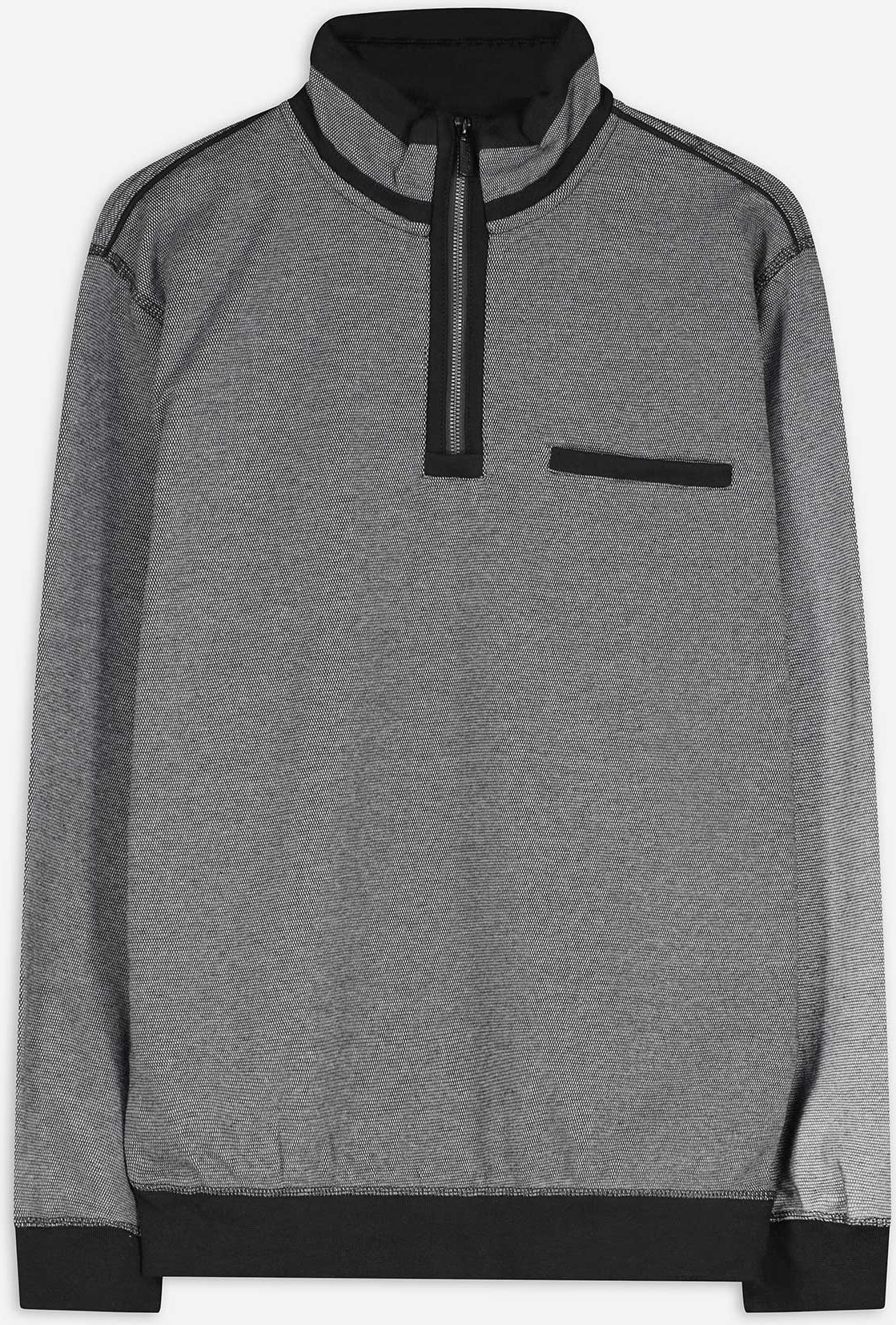 Sweatshirt - Stehkragen - schwarz