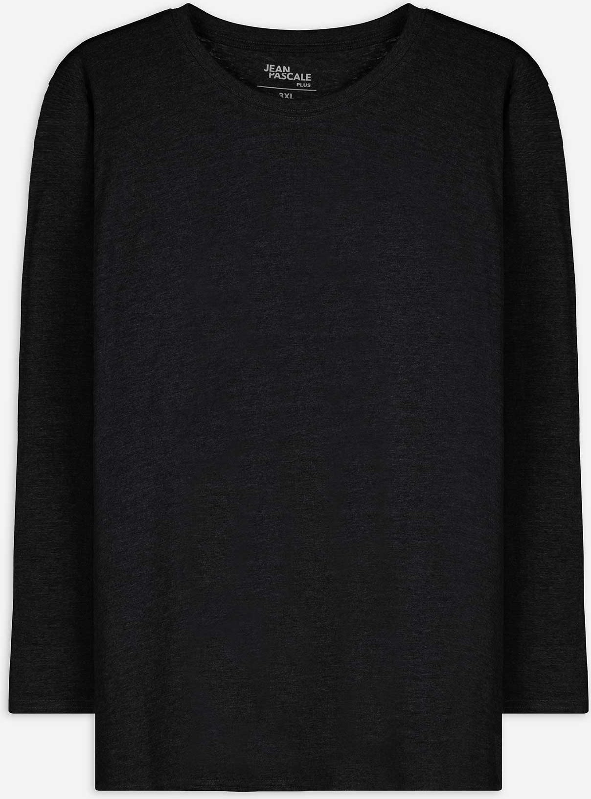 Thumbnail - Langarmshirt - Baumwolle - schwarz